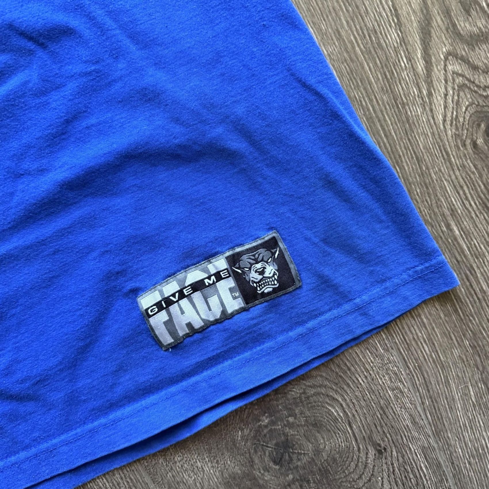 Vintage VINTAGE GIVEMEFACE T-Shirt Mens XL Blue Don't Judge Me Graphic Tee Streetwear 2000s Y2K Mens XL Graphic Print Crew Neck Short Sleeve Boys Girls Womens Size US XL / EU 56 / 4 - 5 Thumbnail