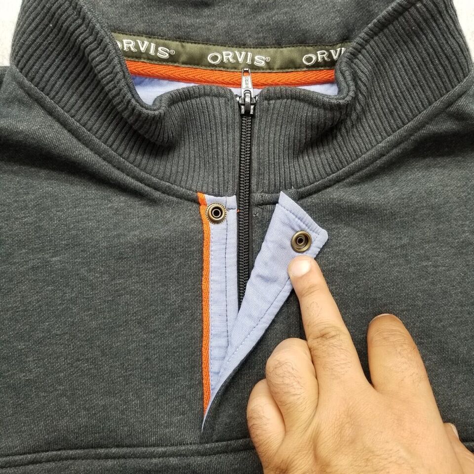 Orvis Orvis Sweater Mens 2XL Long Sleeve Pullover Mock Neck Zip Size US XXL / EU 58 / 5 - 5 Thumbnail