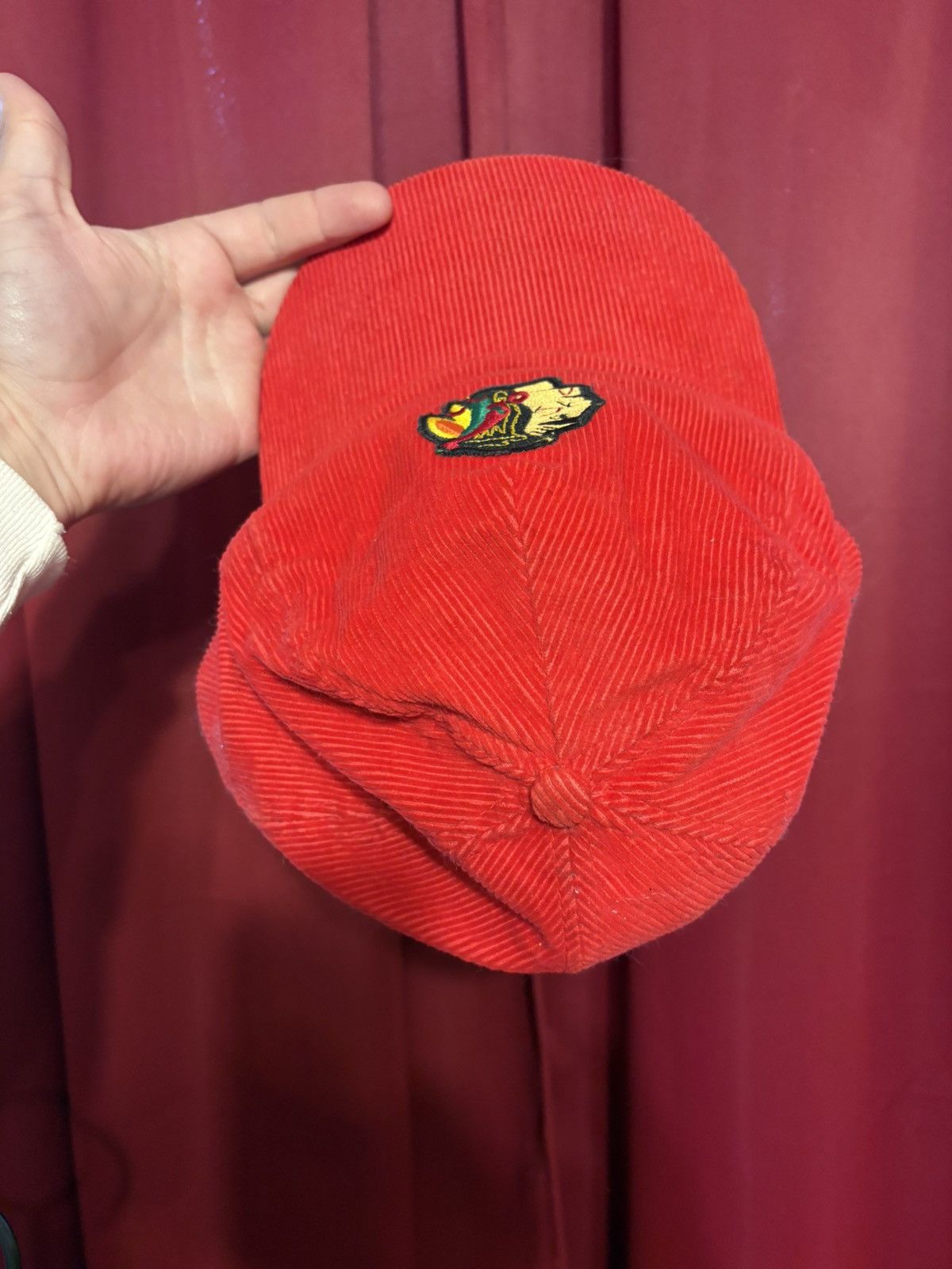 NHL Vintage Chicago Blackhawks Hat 90’s Corduroy Hockey Grail Size ONE SIZE - 5 Thumbnail