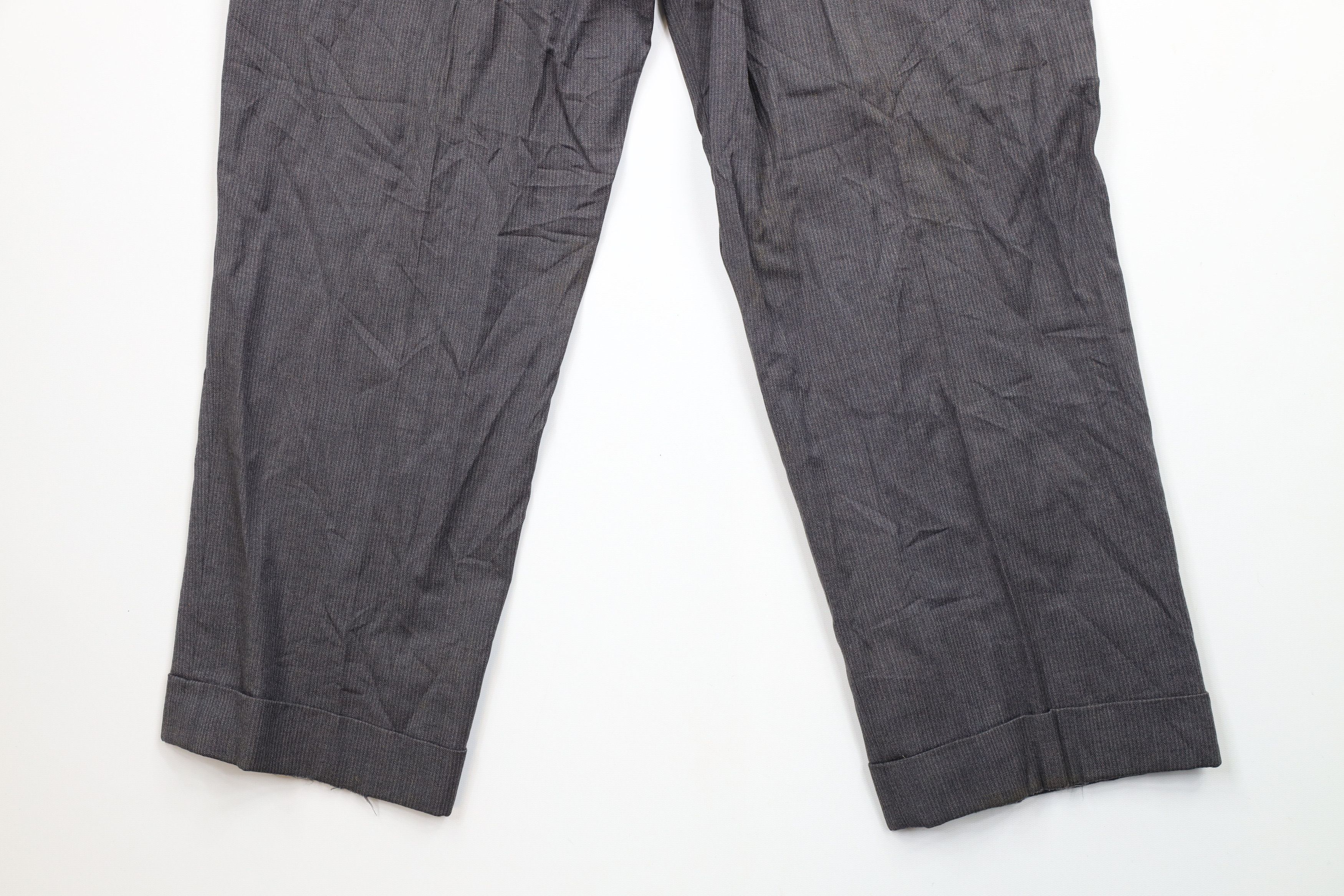 Vintage Vintage 40s 50s Rockabilly Back Striped Wool Pants USA Size US 34 / EU 50 - 15 Thumbnail