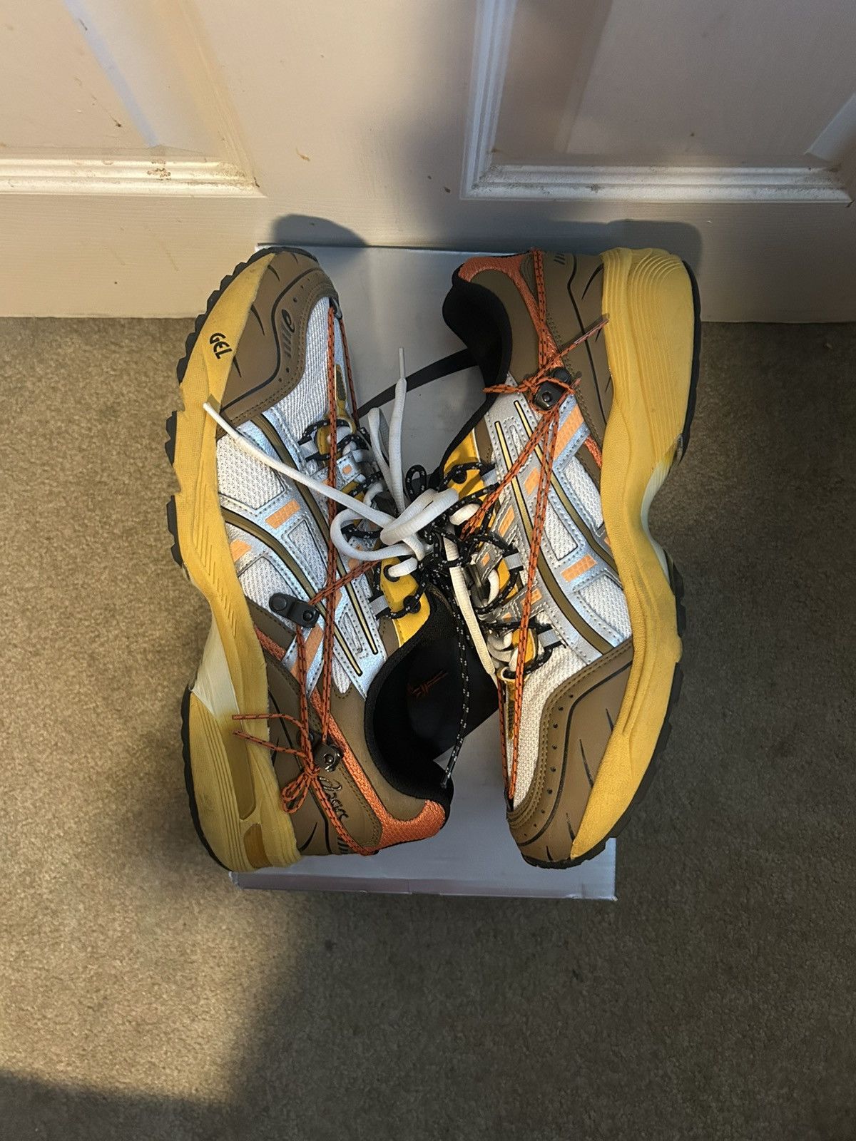 Andersson Bell × Asics Andersson Bell Asics GEL-1090 white/orange comes with OG BOX Size US 11 / EU 44 - 2 Thumbnail