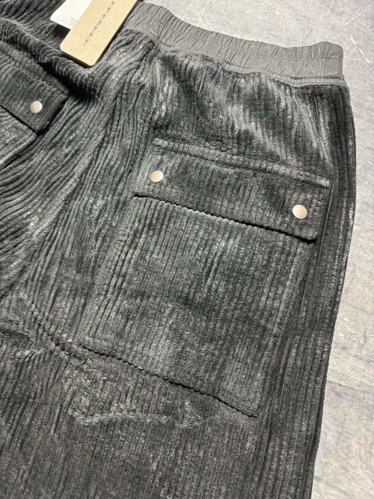 Rick Owens Rick Owens Drkshdw Geth Corduroy Cargo Bella Pants in Black Size US 34 / EU 50 - 9 Thumbnail