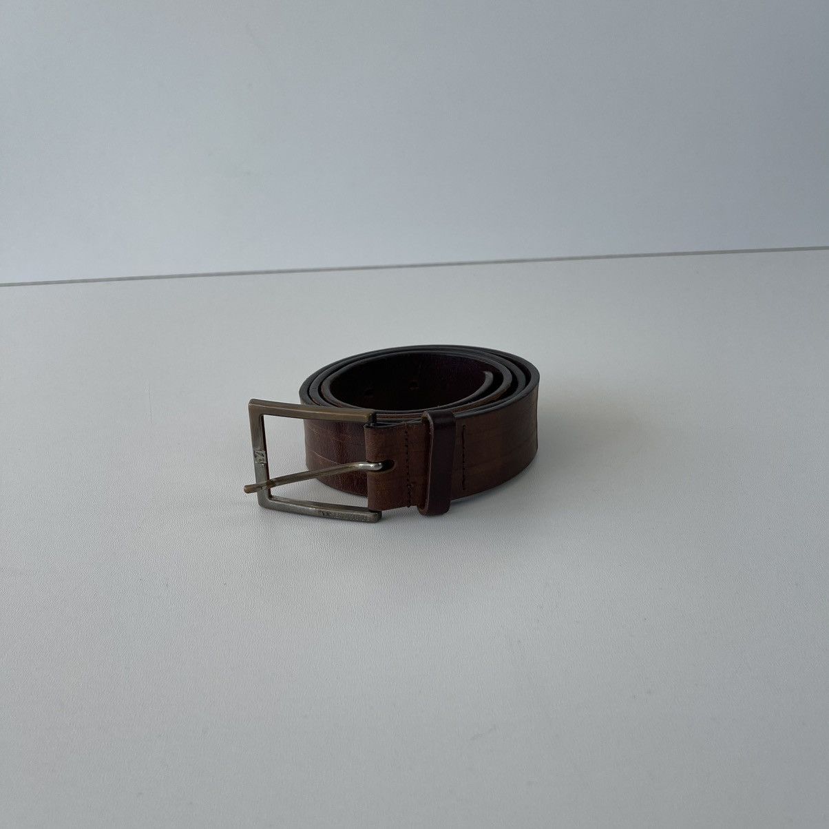 Versace Jeans Couture Versace Jeans Couture Leather Belt Brown CV0F14/80542 Size 32 - 2 Thumbnail