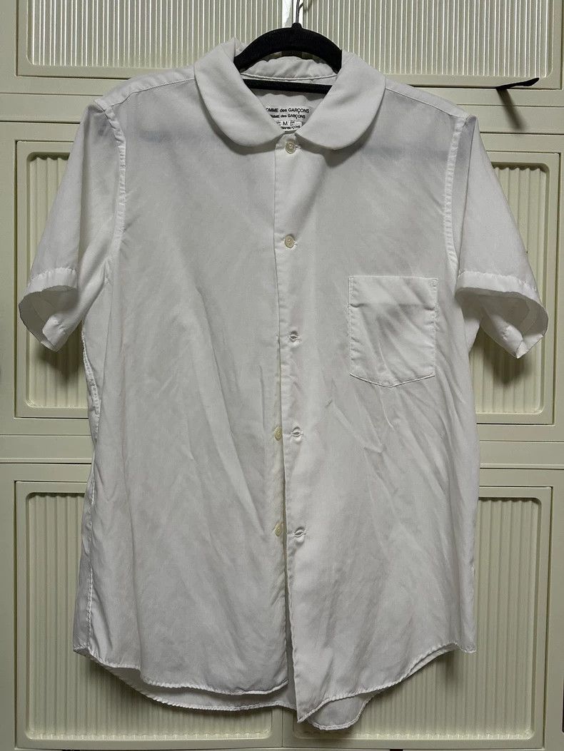 Comme des Garcons Comme Des Garcons White Short Sleeve Shirt with Crew Neck Size M / US 6-8 / IT 42-44 - 1 Thumbnail