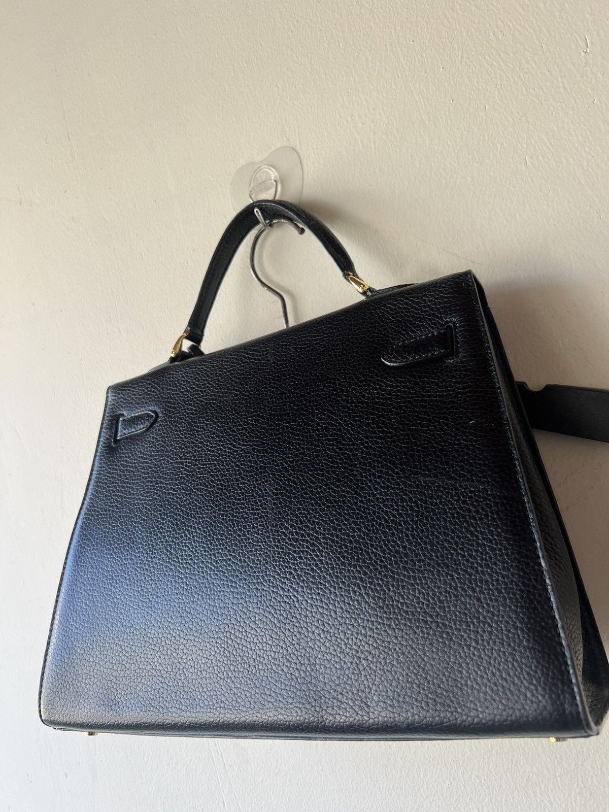 Leather Royal Grace Paris Black Leather Kelly Bag Size ONE SIZE - 19 Thumbnail