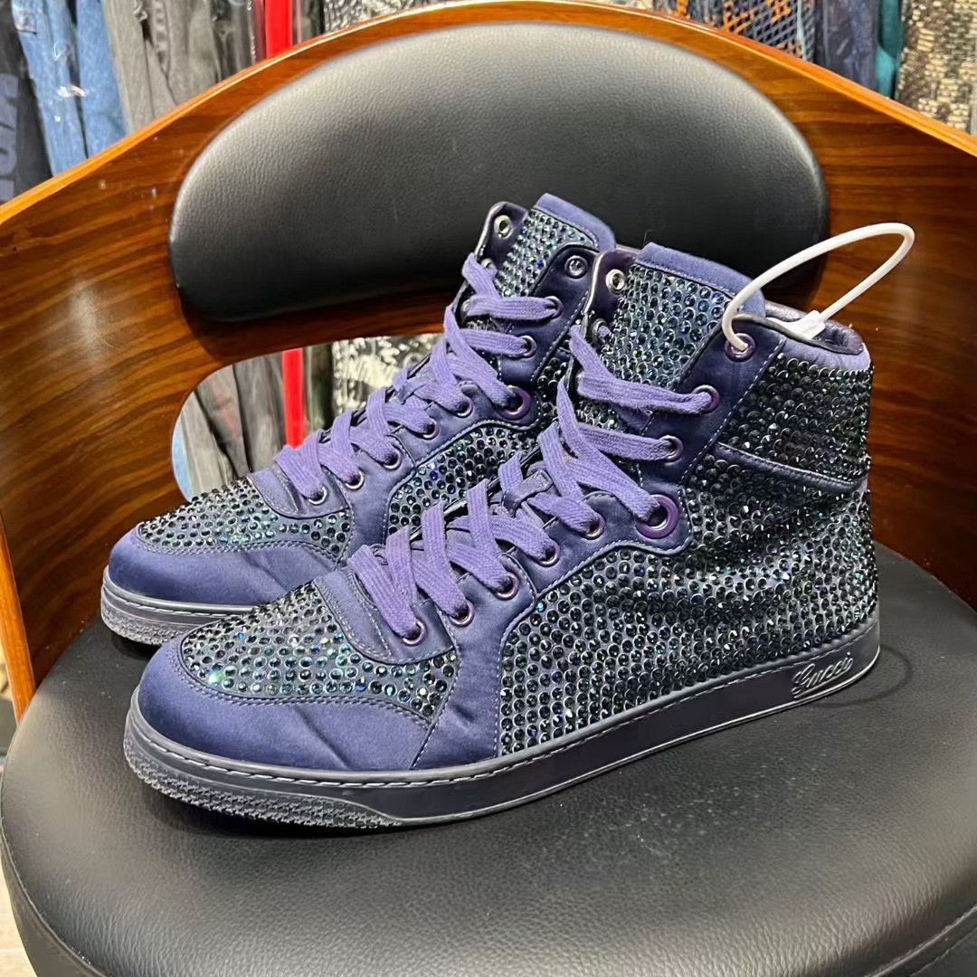 Gucci Gucci Purple Hitop Sneakers 9 Men Size US 9 / EU 42 - 1 Thumbnail