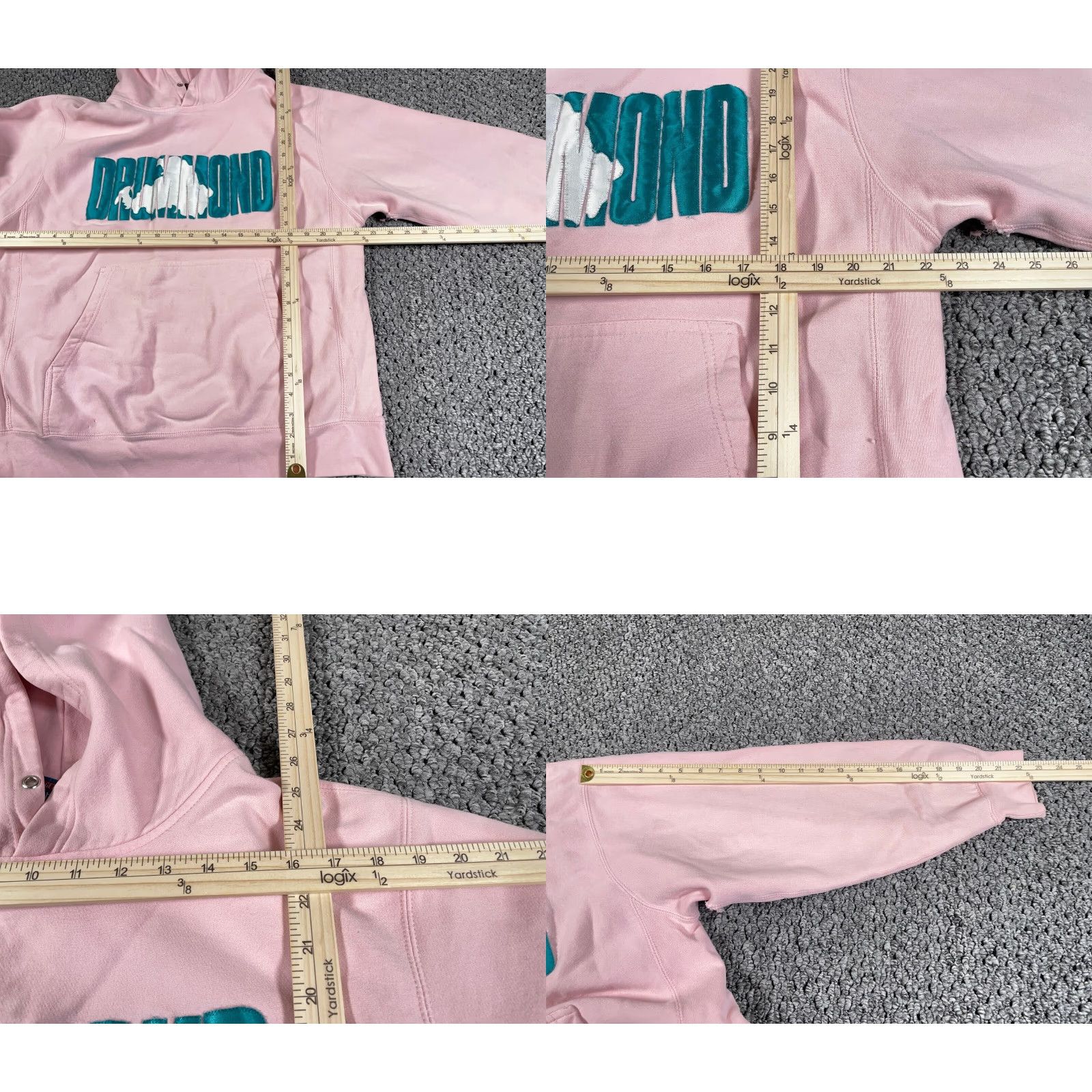 Etro VINTAGE Drummond Island Michigan Hoodie Sweatshirt - MV Sport - Hoodie - Adult Large - Pink - Embroidered - 90s Retro Hipster City Graphic Print Mens Size US L / EU 52-54 / 3 - 8 Thumbnail