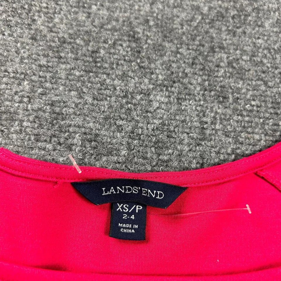 Lands' End Lands' End Dress Womens XS Pink A-Line 2-4 Polyester Blend Size XS / US 0-2 / IT 36-38 - 3 Thumbnail
