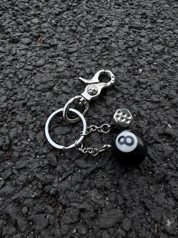 Jewelry Dice black 8 bags Keychain, y2k Keychain, Jeans KeyChain Size ONE SIZE - 8 Thumbnail