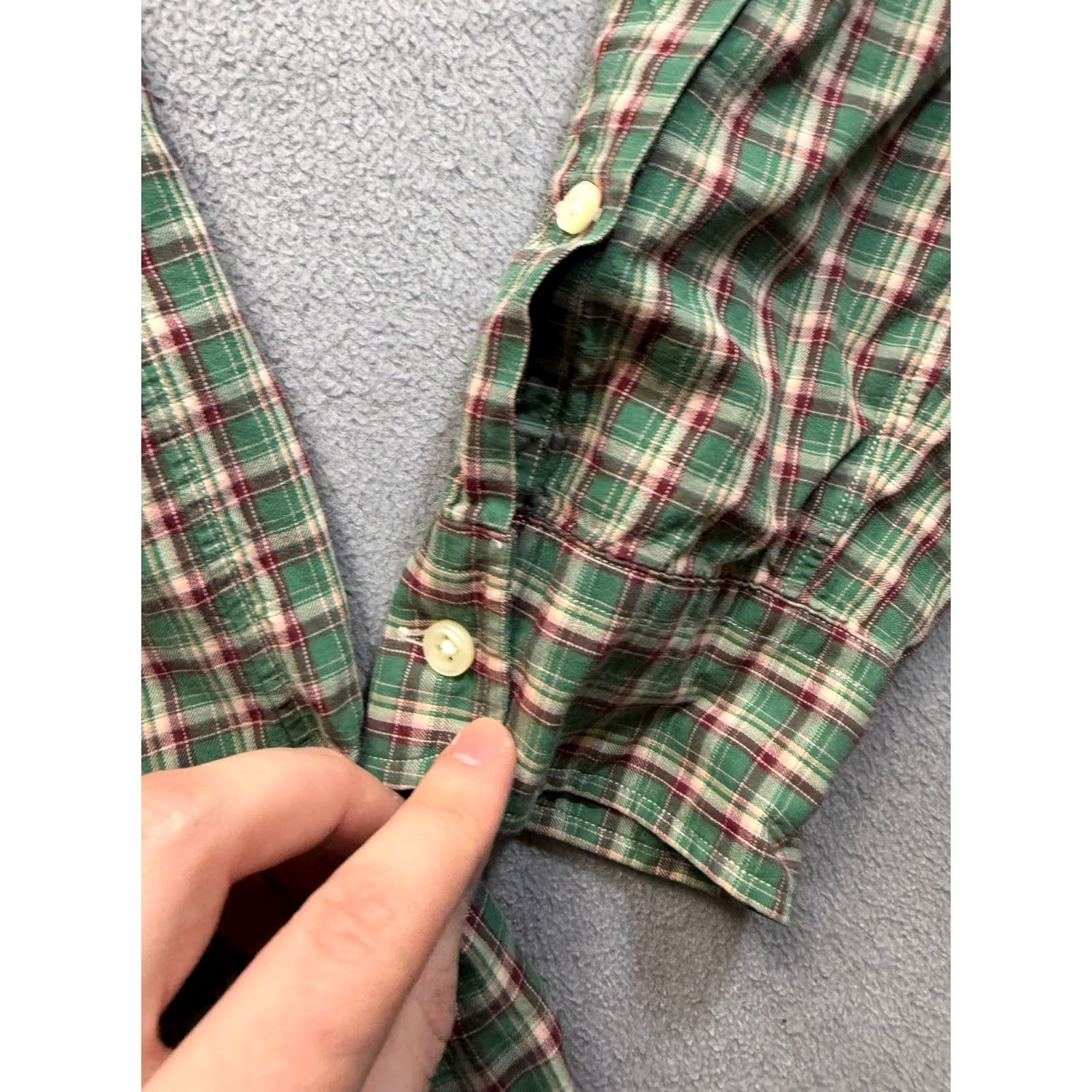 Ralph Lauren Vintage Ralph Lauren Green Square Pattern Long Sleeve Button-Up Shirt Mens XL Size US XL / EU 56 / 4 - 7 Thumbnail