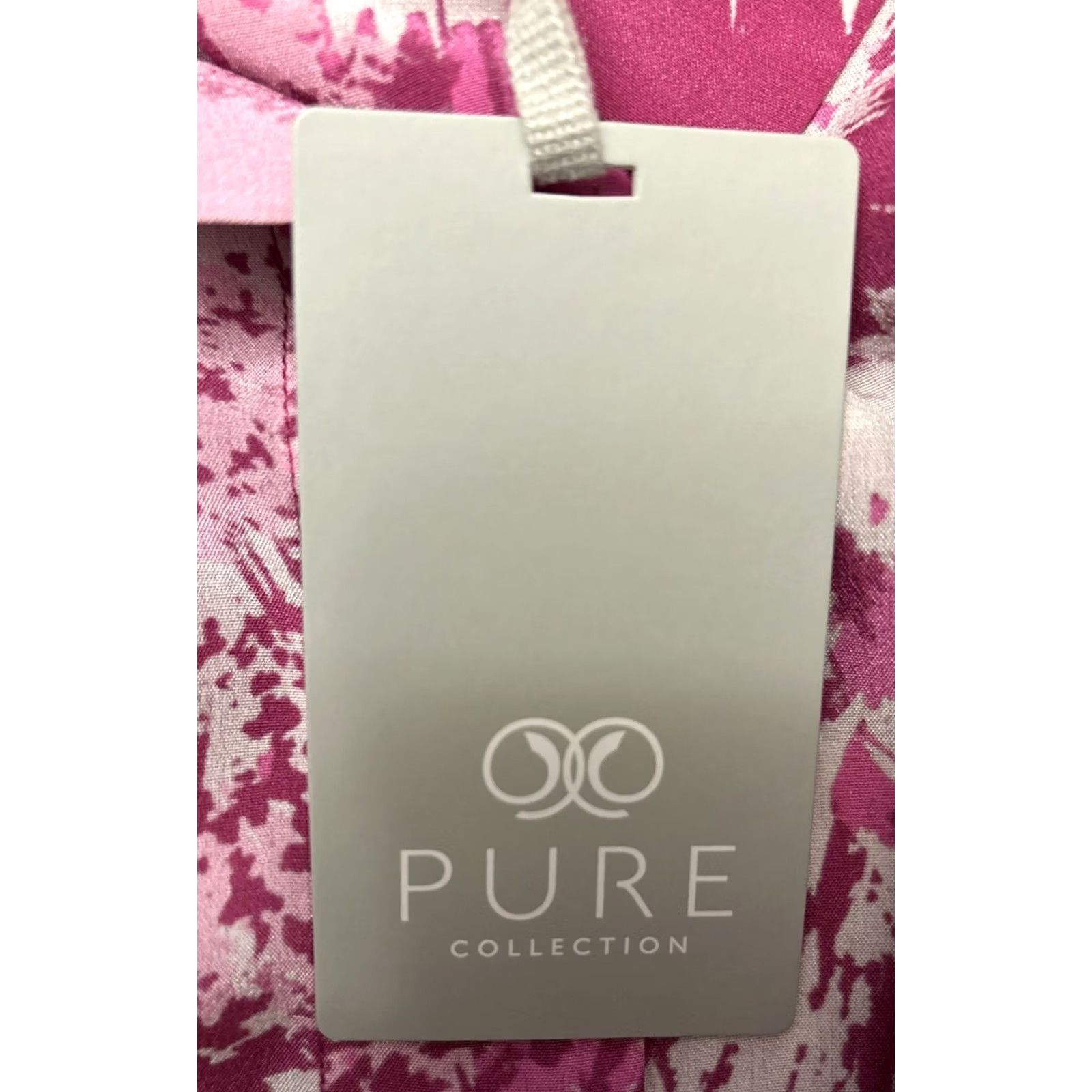 Vintage Pure Blouse Shirt Women 8 Pink Silk Button Collared Long Sleeve NWT 100% Silk L/S Blouse Size M / US 6-8 / IT 42-44 - 6 Thumbnail