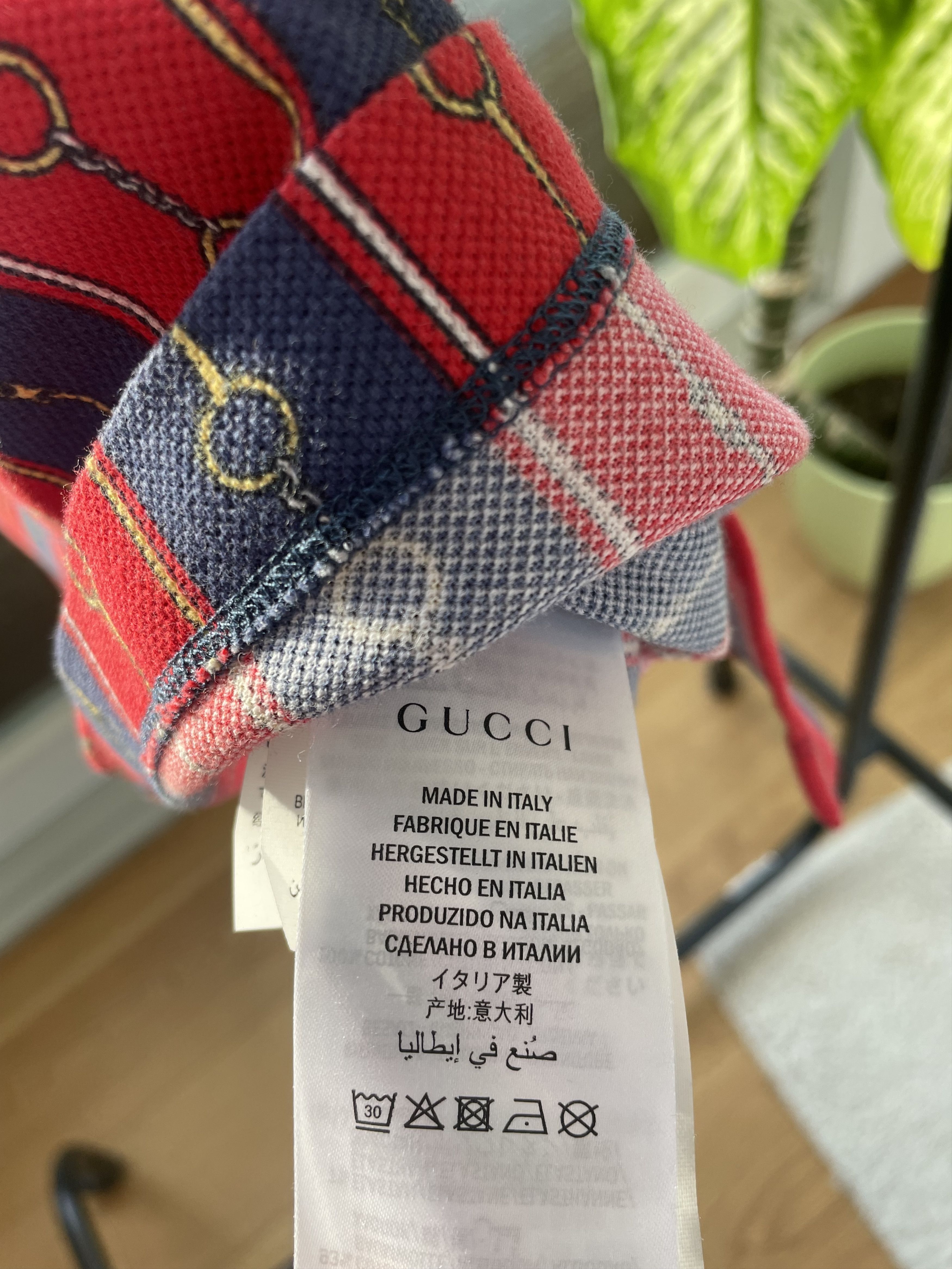 Gucci Gucci Red and Blue Chain Polo Size US L / EU 52-54 / 3 - 4 Thumbnail