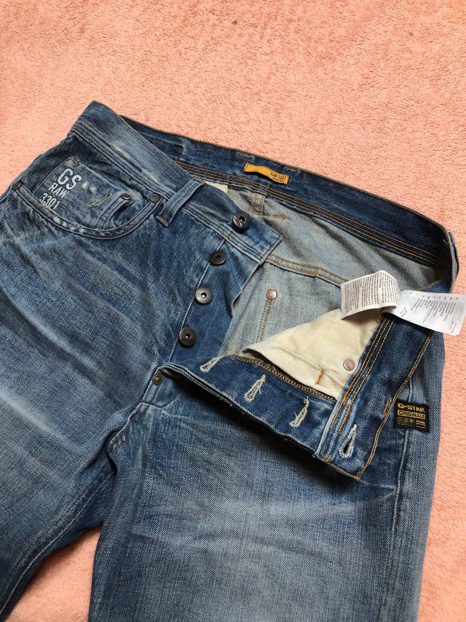 G-Star Vintage G-Star Raw blue jeans crazy Y2K streetwear Size US 30 / EU 46 - 8 Thumbnail