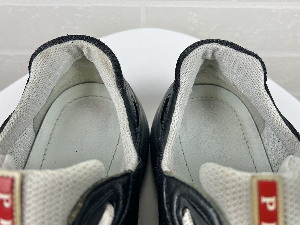 Prada PRADA Sneakers AMERICAS CUP Leather Fabric Shoes Red Tab Men Size US 8 / EU 41 - 17 Thumbnail