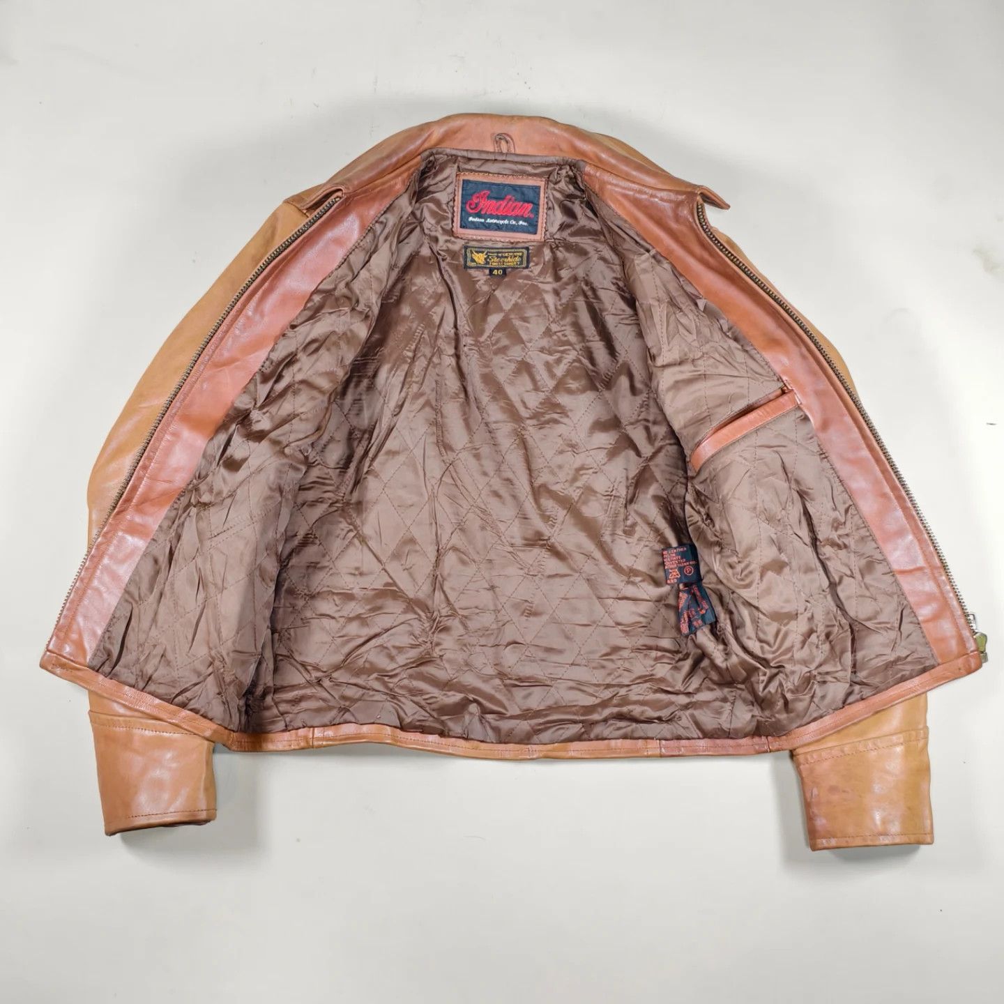 Indian Motorcycle 80s Vintage Indian Single Rider Steerhide Leather Jacket Size US M / EU 48-50 / 2 - 3 Thumbnail