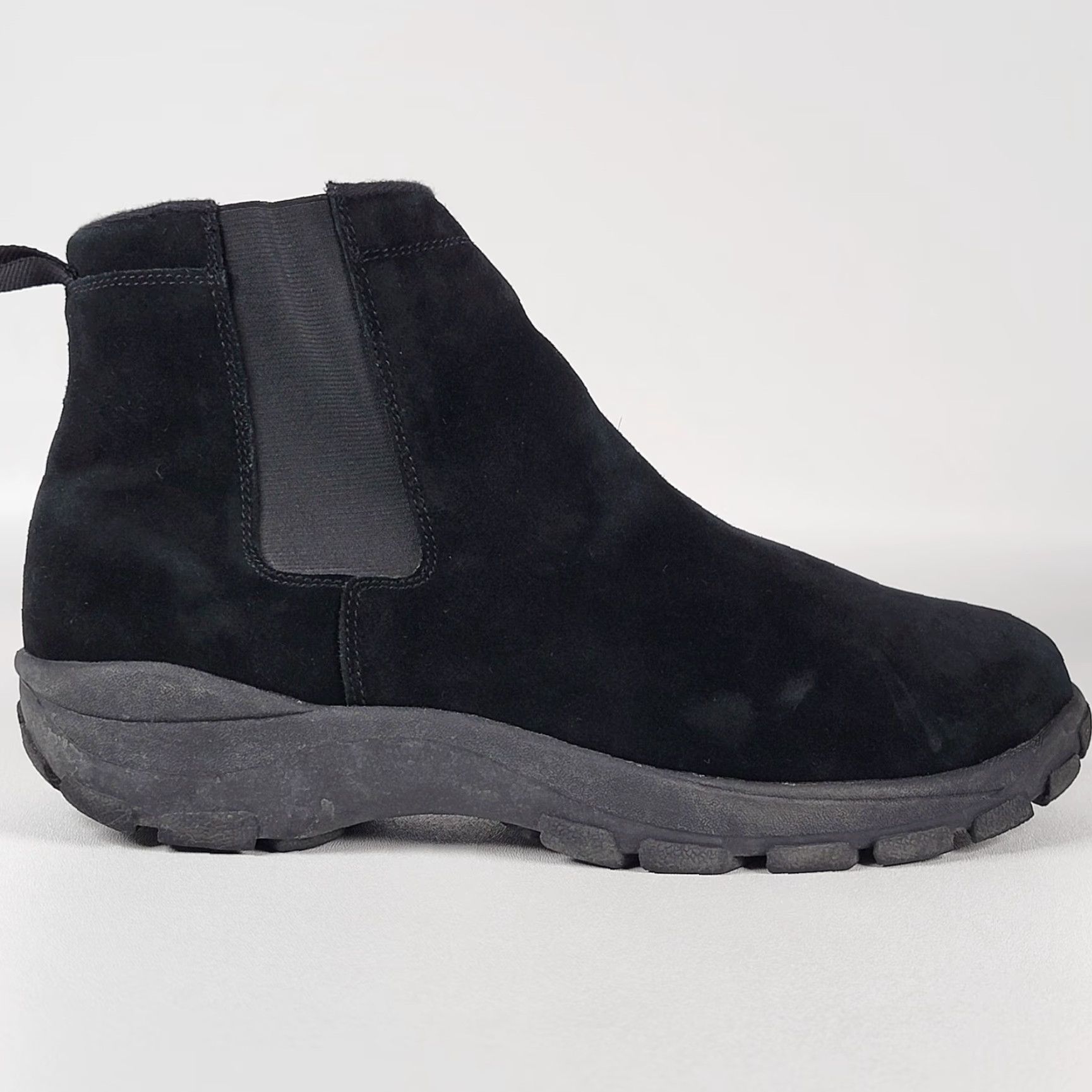 Lands' End VINTAGE Lands' End Dark Black Suede Pull-On Ankle Boots Men Size 13 Black Suede Leather Upper Men Ankle Boots 79246 Size US 13 / EU 46 - 4 Thumbnail