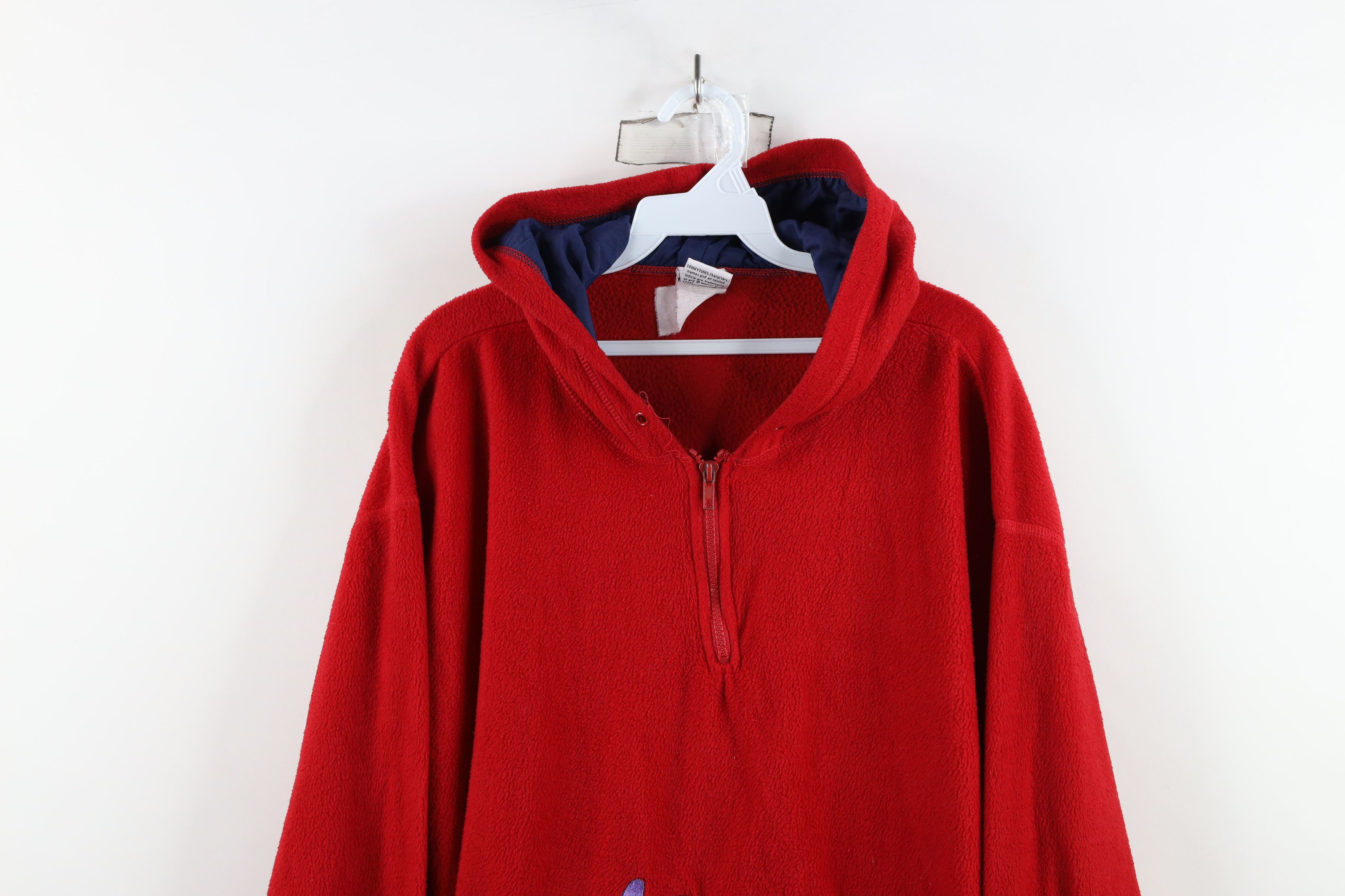 Vintage Vintage 90s Looney Tunes Maker Taz She Devil Fleece Hoodie Size 4XL / US 24-26 - 2 Thumbnail
