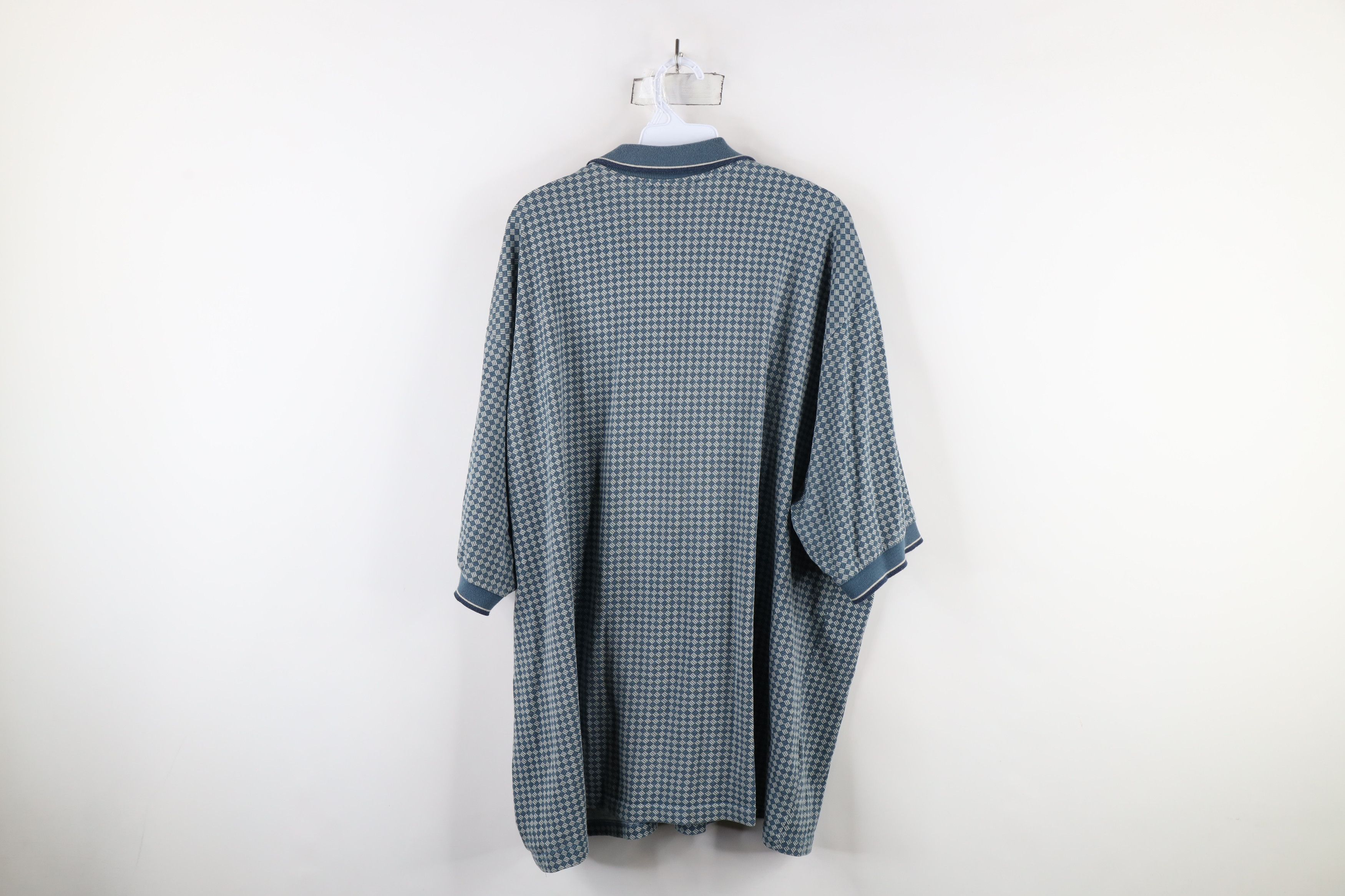 Vintage Vintage 90s Streetwear Diamond Knit Short Sleeve Golf Polo Size US XXL / EU 58 / 5 - 9 Thumbnail
