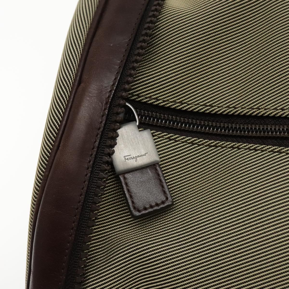 Salvatore Ferragamo Salvatore Ferragamo Boston Bag Canvas Beige Silver Size ONE SIZE - 10 Thumbnail