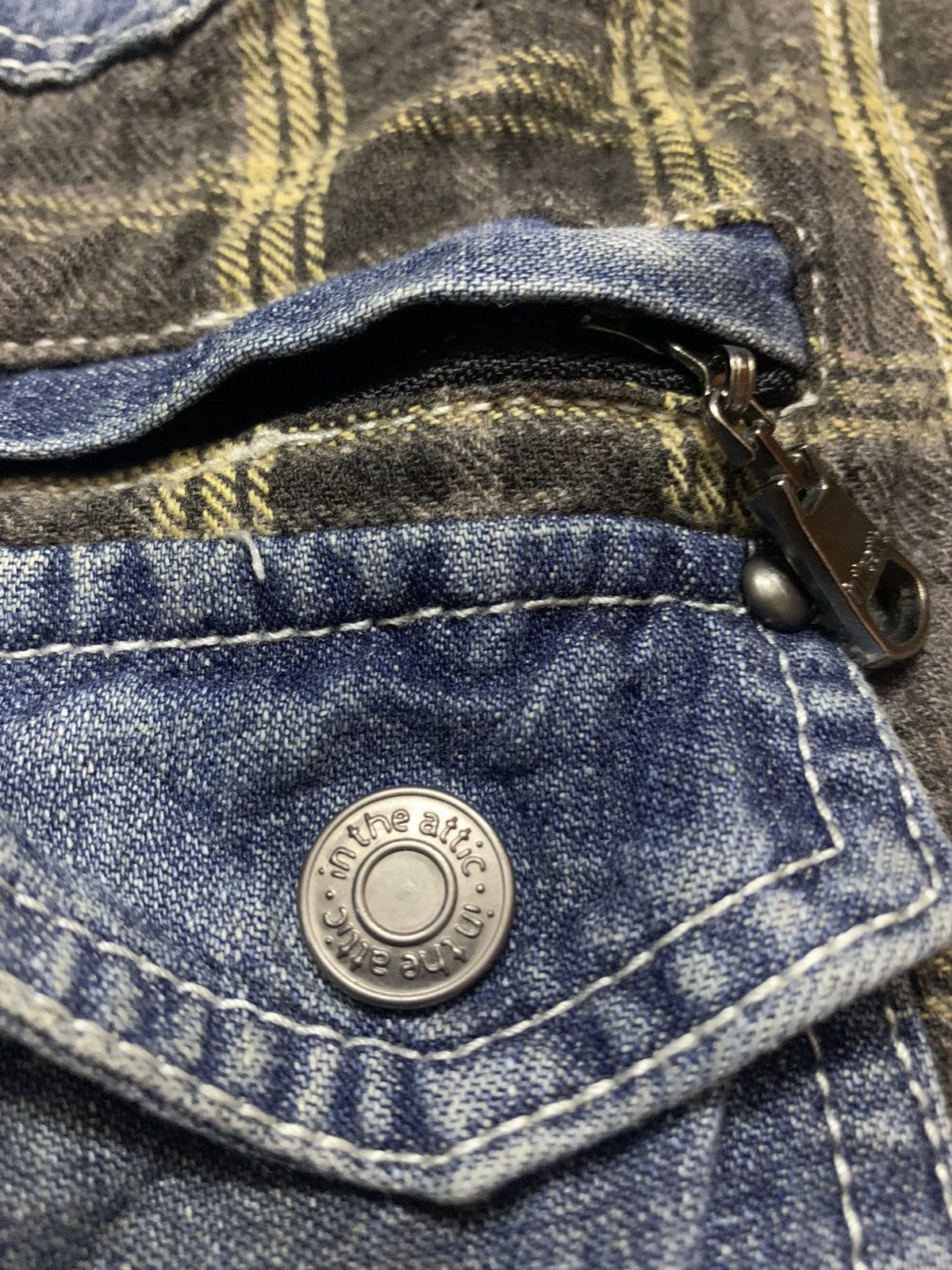 In The Attic In the Attic Hybrid Flannel Washed Denim Dirty Design Size US M / EU 48-50 / 2 - 7 Thumbnail