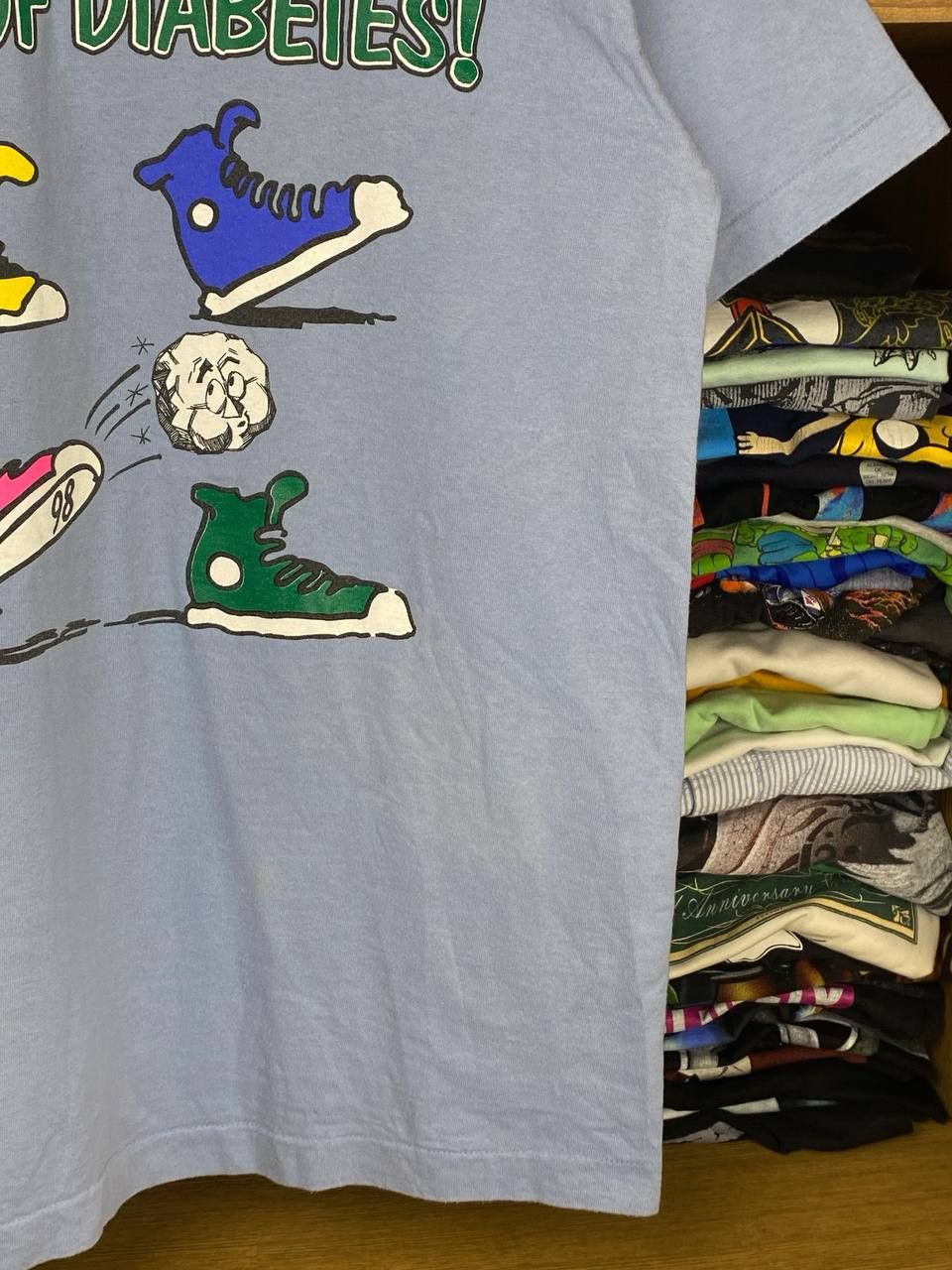 Fruit Of The Loom × Vintage Vintage Walk To Cure Diabetes 90s Graphic Fotl Tee Size US XL / EU 56 / 4 - 7 Thumbnail