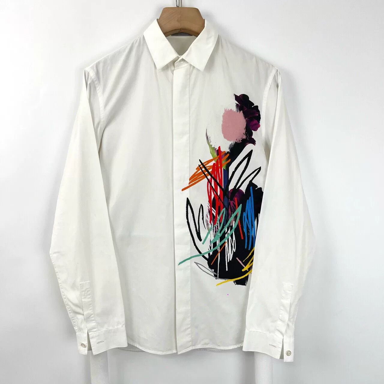Dior Dior Floral Graffiti Long-Sleeve Shirt Size M / US 6-8 / IT 42-44 - 1 Thumbnail