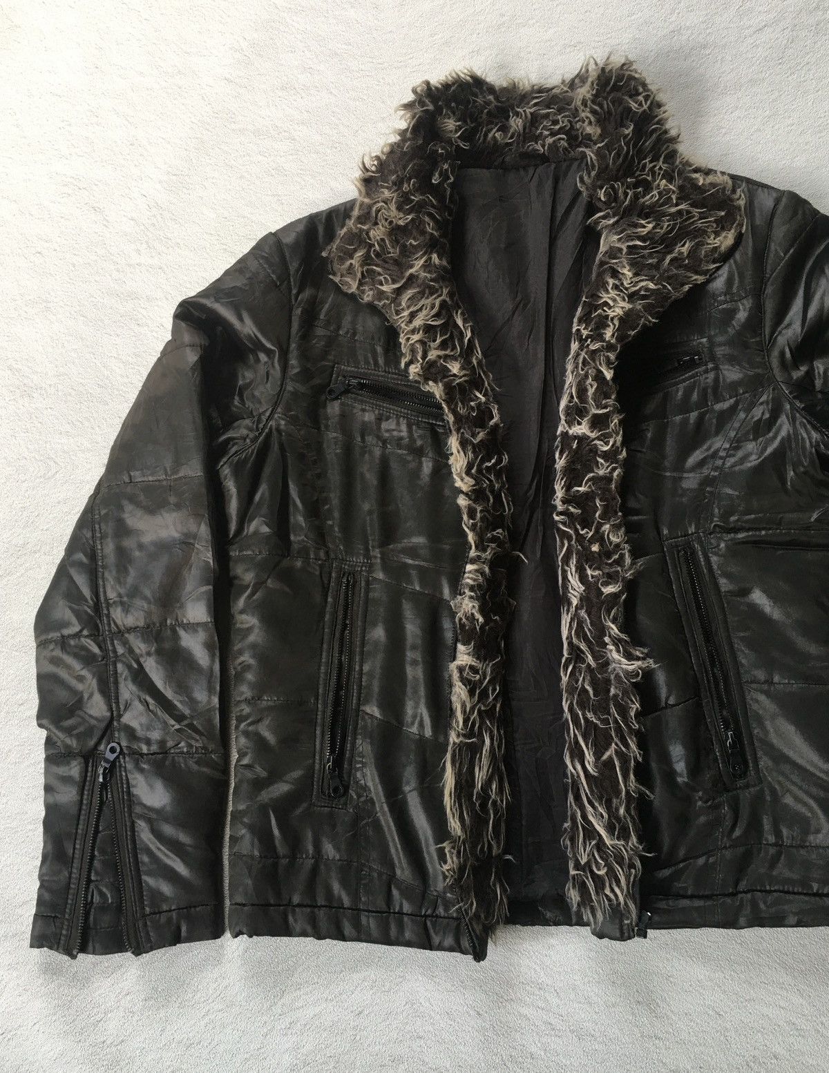 ジャケット・アウター Roen semantic fur long coat y2k Vkei emo Roen semantic fur long coat y2k Vkei emo