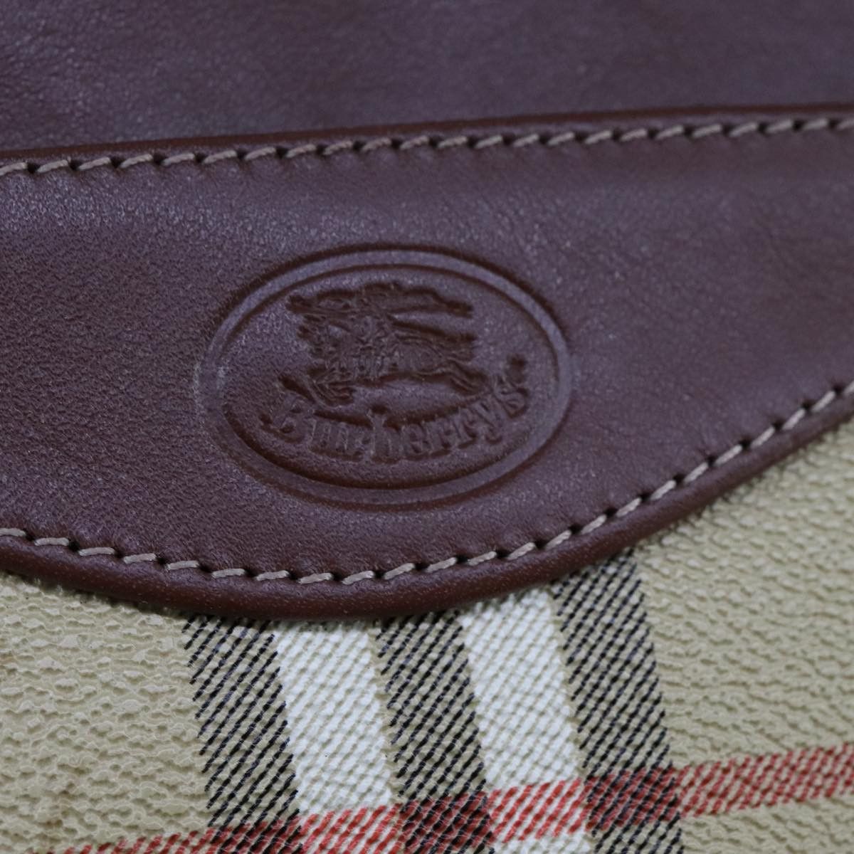 Burberry Burberry Nova Check Shoulder Bag Pvc Beige Brown Gold Size ONE SIZE - 10 Thumbnail