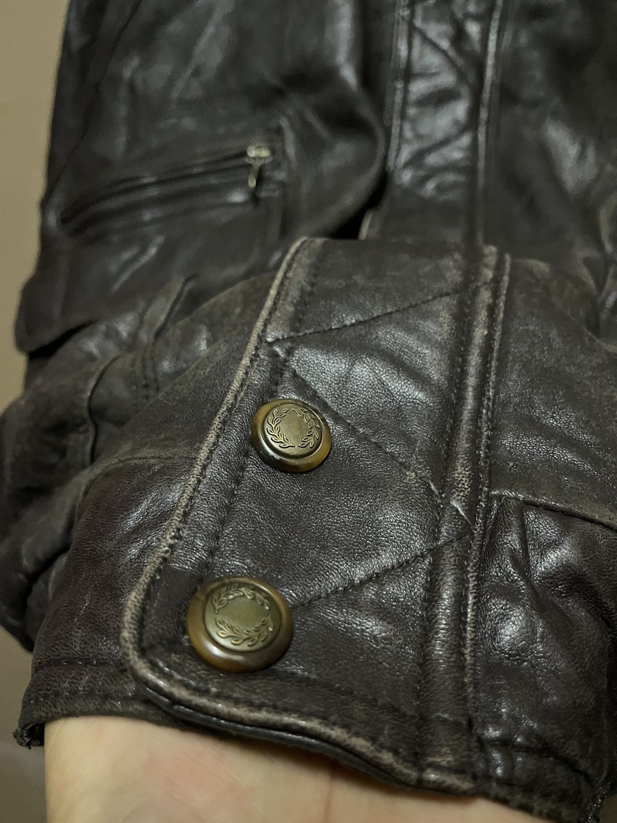 Japanese Brand WIND ARMOR LEATHER HEAVY JACKET by Pelle sports Size US L / EU 52-54 / 3 - 4 Thumbnail