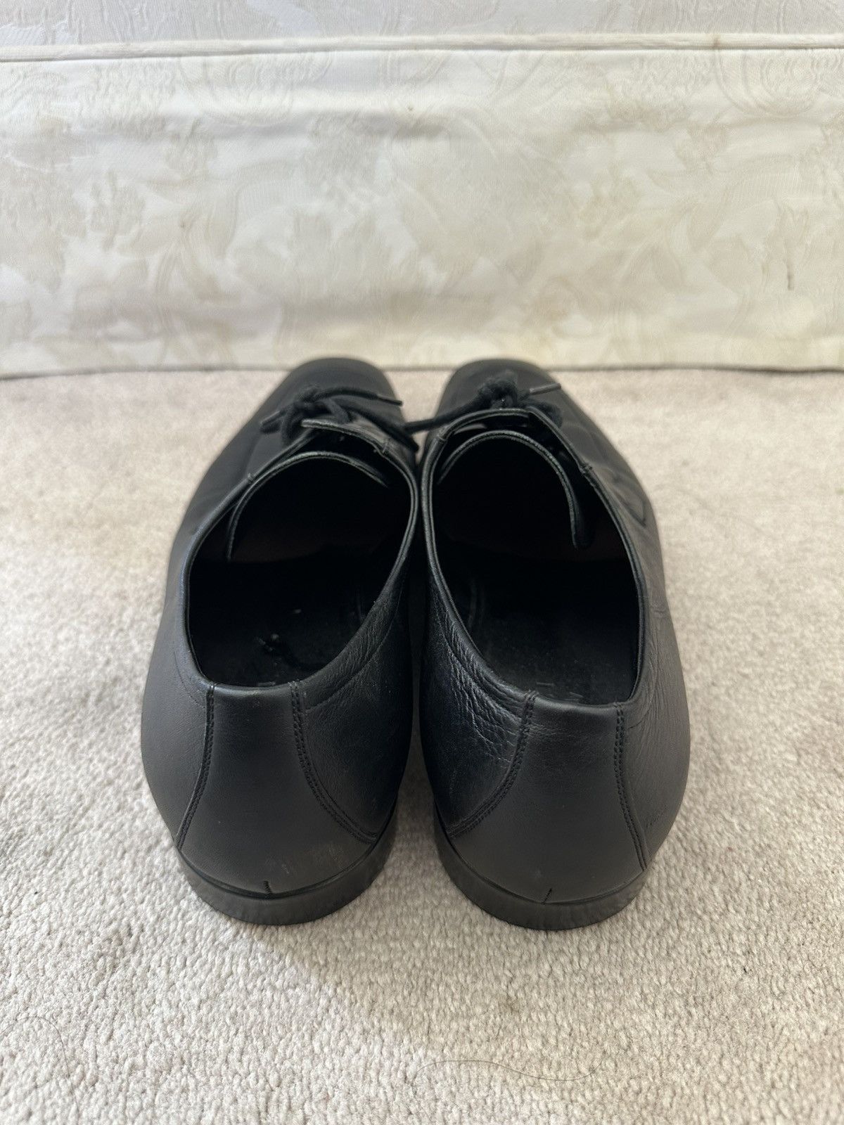 Gucci Gucci Black Leather Square Toe Lace Up Shoes Made in Italy Size US 10 / EU 43 - 7 Thumbnail