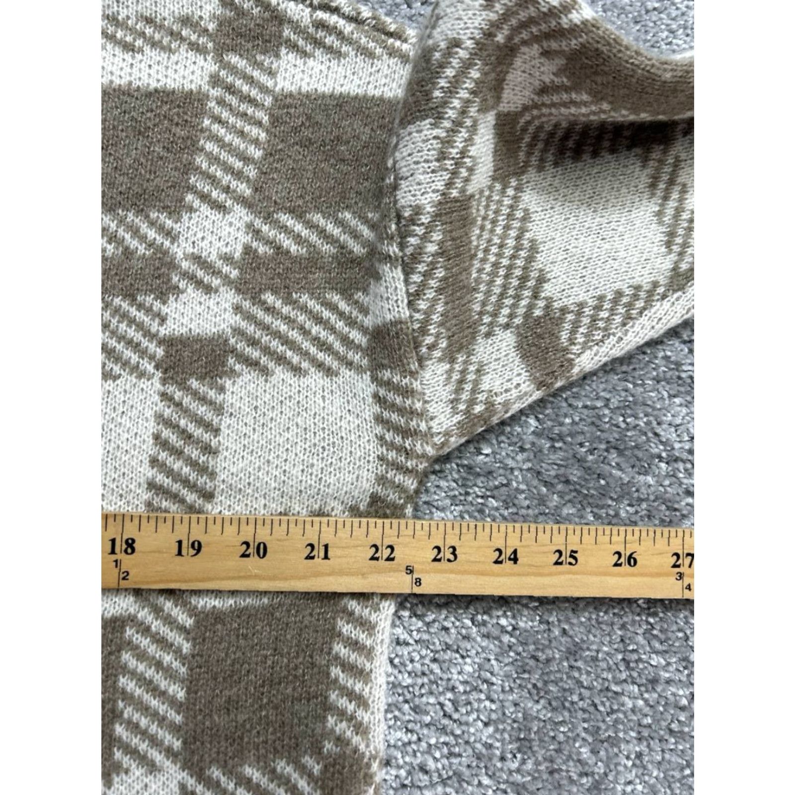 Madewell Madewell Hartfield Pullover Sweater Women Medium Knit Crew Neck Winter Brown Plaid Casual Outdoor Knit Woolless? Size M / US 6-8 / IT 42-44 - 7 Thumbnail