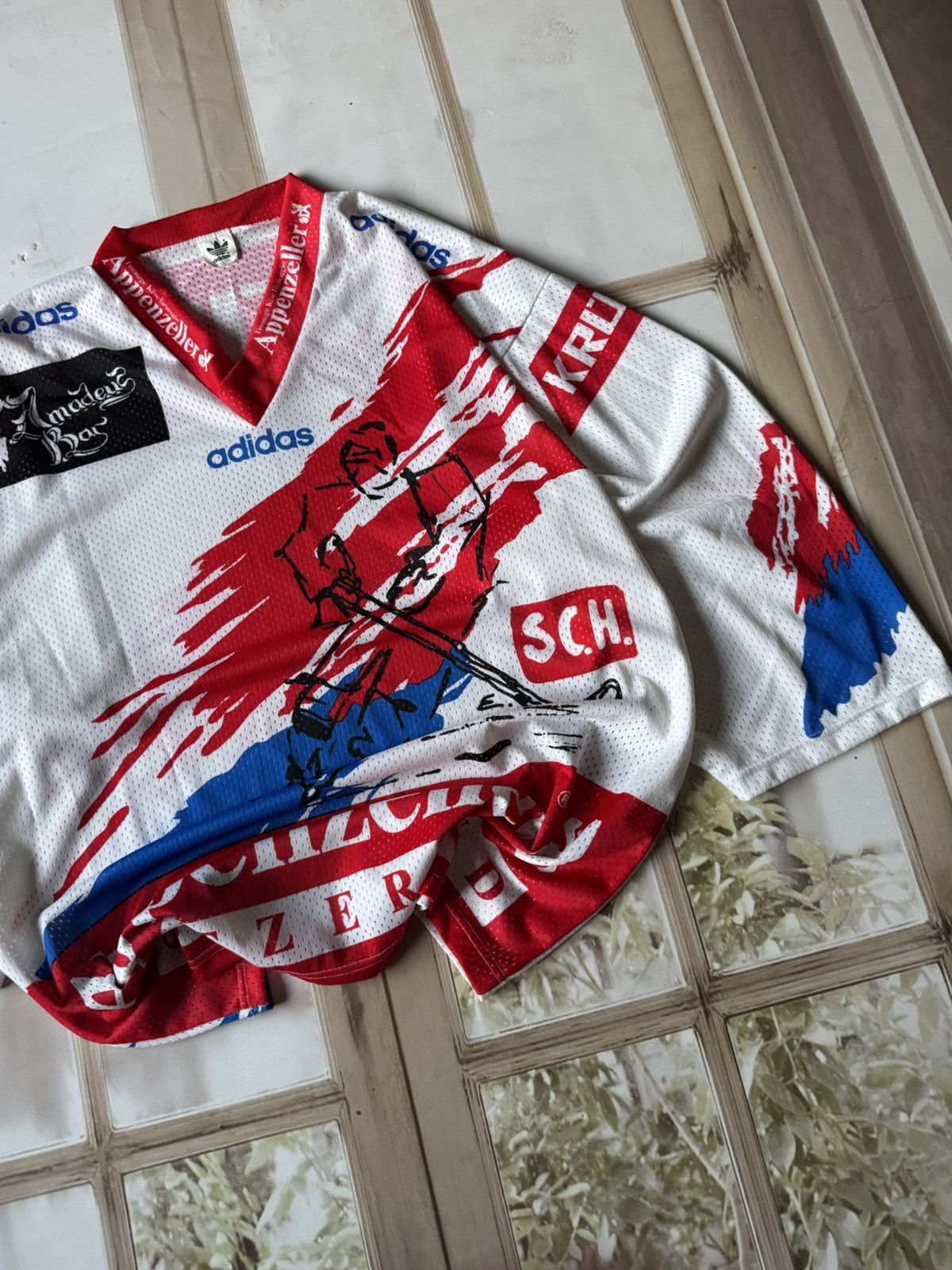 Adidas ⛷️ INSANE VINTAGE 90s ADIDAS "SKI" GRAPHIC JERSEY ⛷️ Size US L / EU 52-54 / 3 - 3 Thumbnail