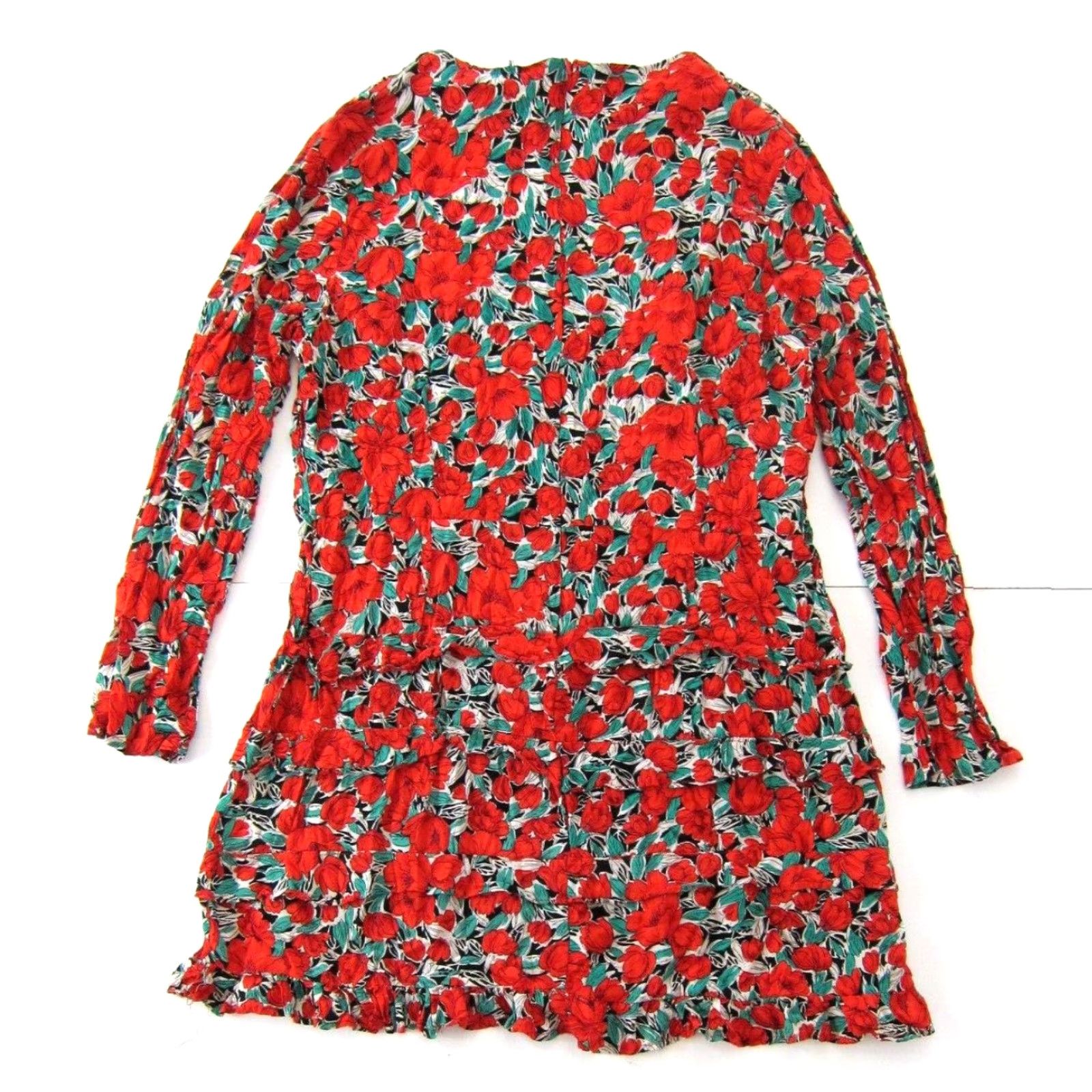 Boohoo Boohoo Dress Narrowing: Red Boohoo 100% Rayon Tulip Floral Long Sleeve Tunic Smock Dress US 18 Size XXL / US 16-18 / IT 52-54 - 2 Thumbnail