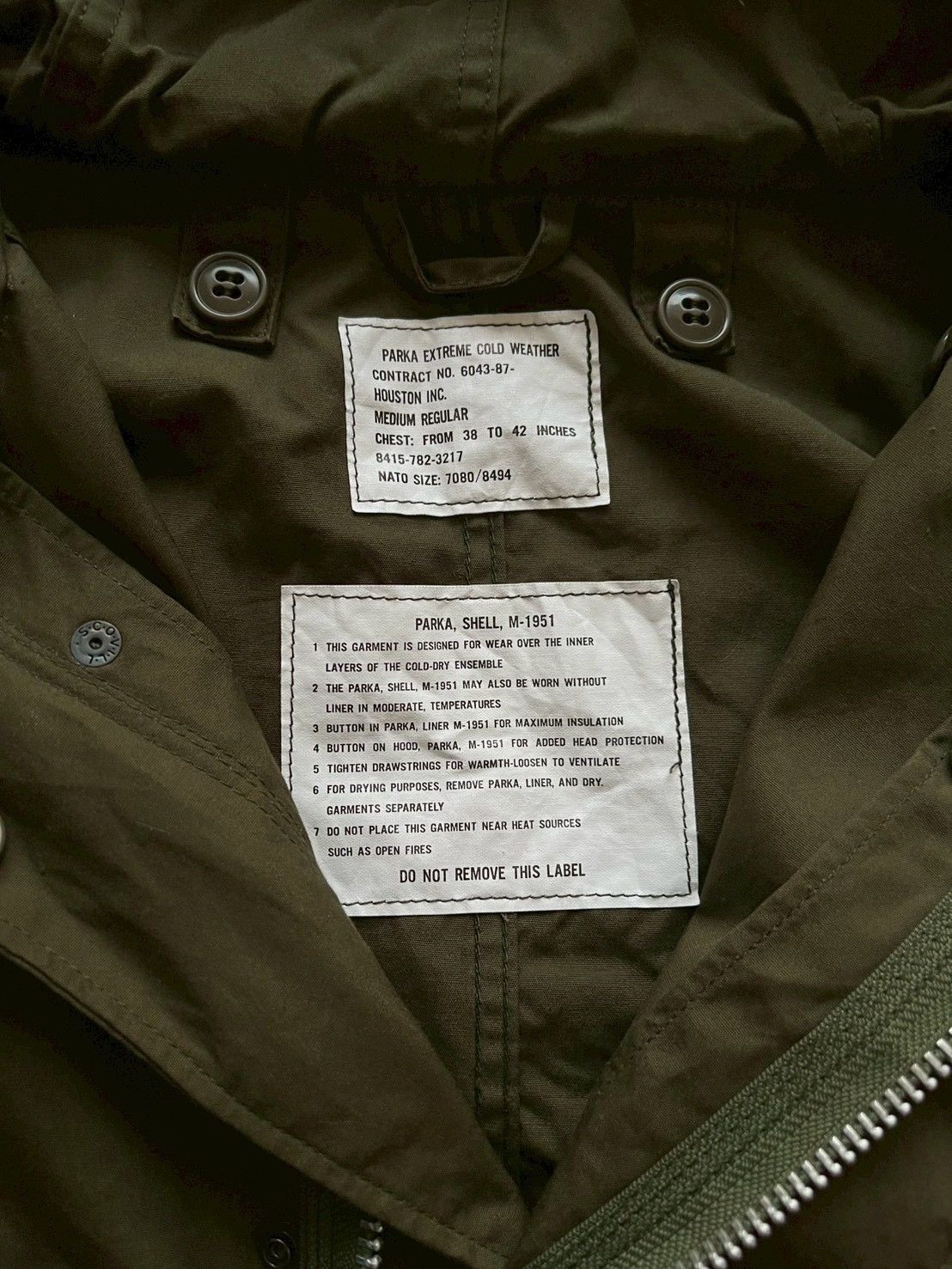 Vintage Houston M-51 Parka Extreme Cold Weather Jacket Size US XL / EU 56 / 4 - 7 Thumbnail