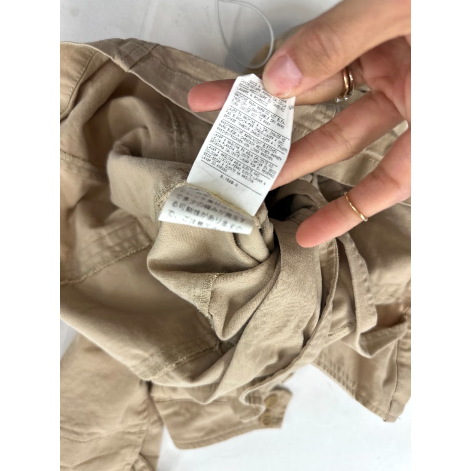 United Colors Of Benetton United Colors of Benetton Women's Jacket Size 38 Beige Casual Cotton Short Sleeve Pockets Fall Winter Size XS / US 0-2 / IT 36-38 - 5 Thumbnail