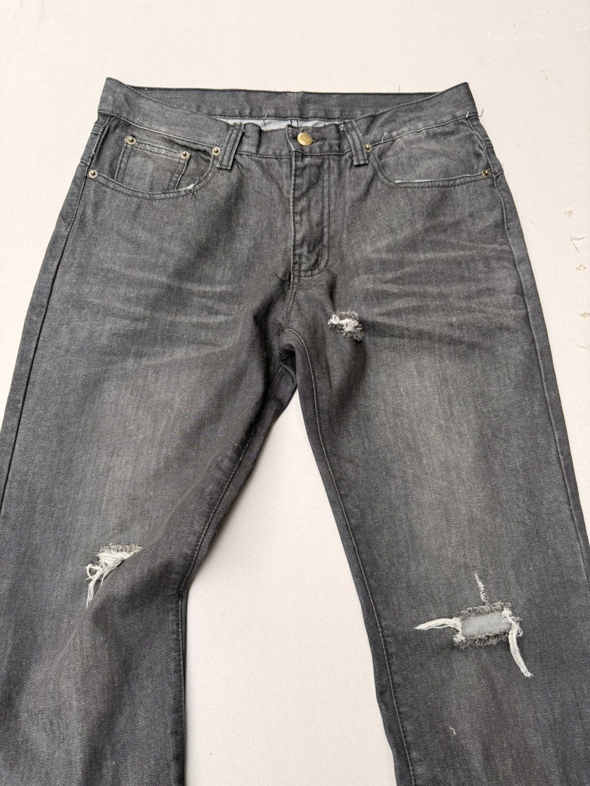 Japanese Brand Lace up flare jeans Size US 32 / EU 48 - 2 Thumbnail
