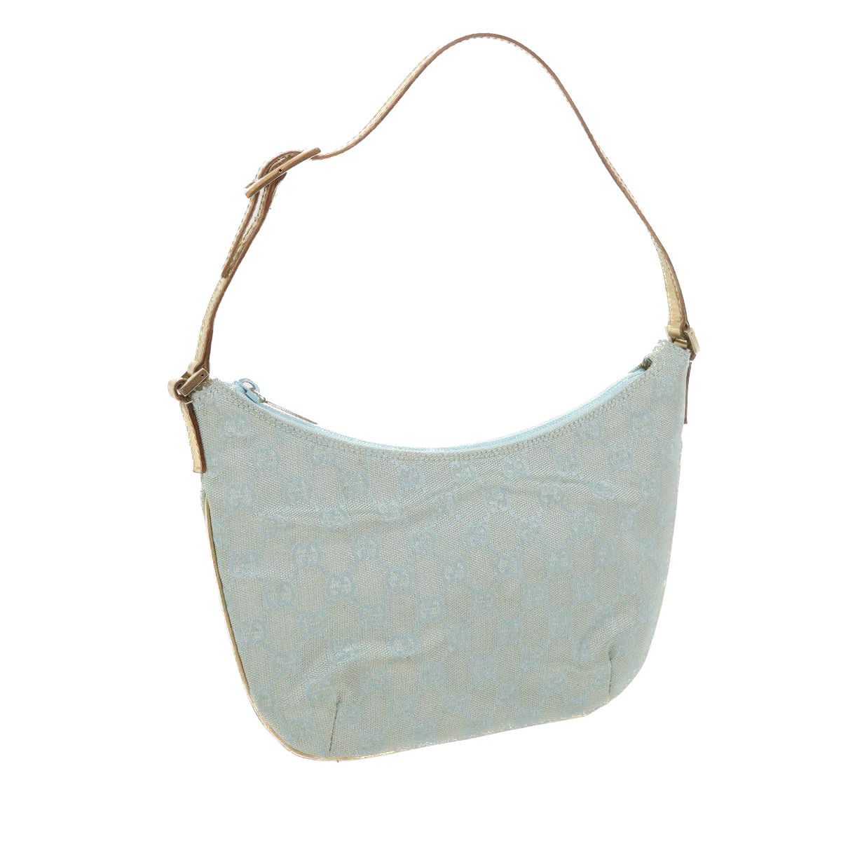Gg Canvas Blue Canvas Clutch Bag (Pre-Owned)