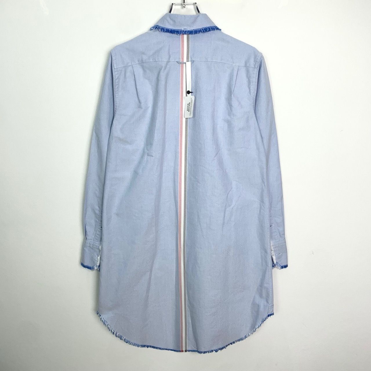 Thom Browne Thom Browne Light Blue Fringe Design Long Sleeve Shirt With Size S / US 4 / IT 40 - 6 Thumbnail