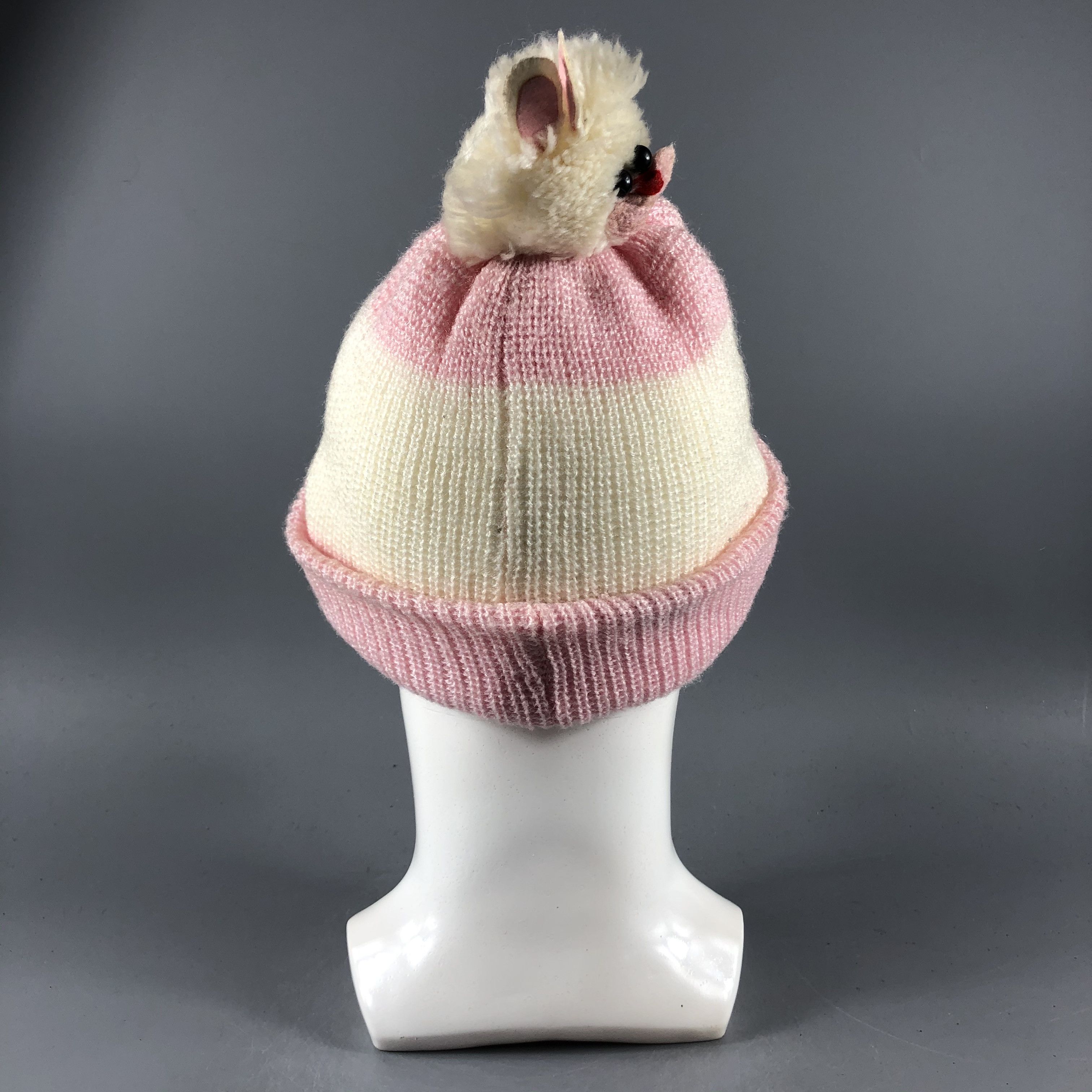 Vintage Womens Unknown Bobble Beanie Snow Hat Snow Cap -D838 Size ONE SIZE - 2 Thumbnail