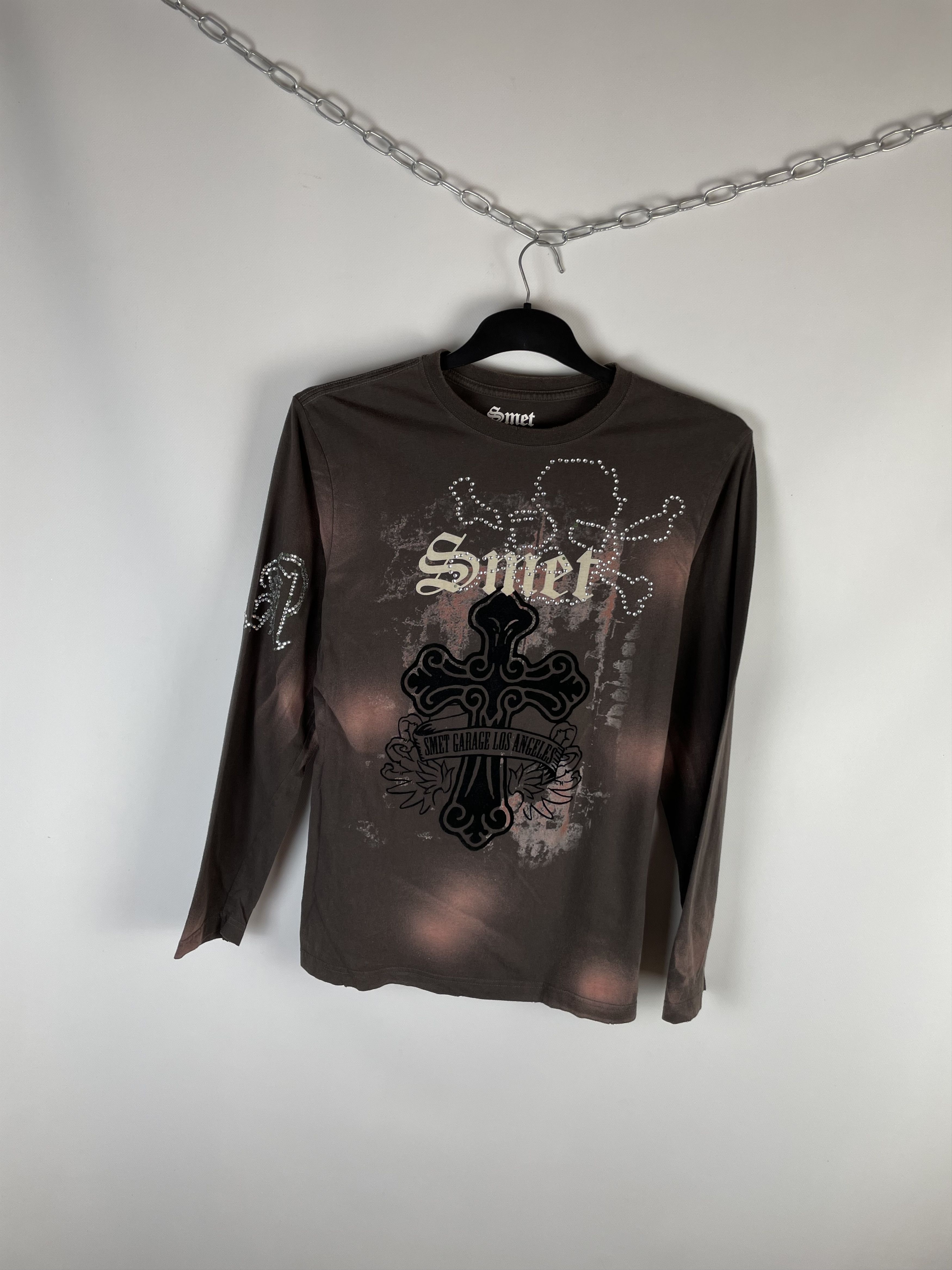 Christian Audigier × Vintage SMET Longsleeve w/ rhinestones Size US M / EU 48-50 / 2 - 2 Thumbnail