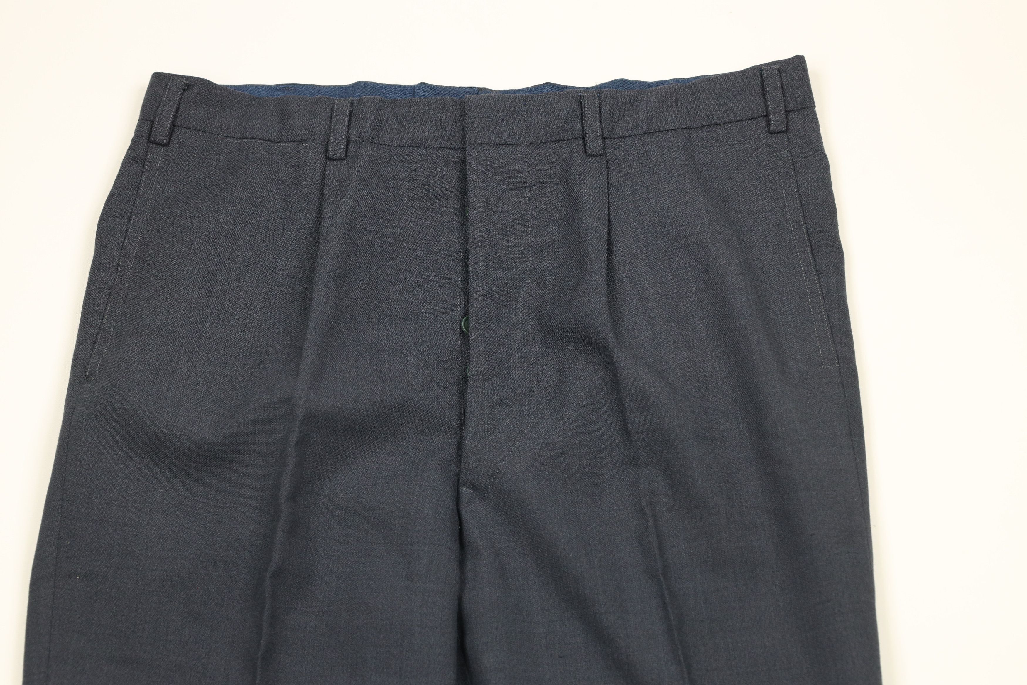 Vintage Vintage 30s 40s Button Fly Chinos Trousers Slacks Blue USA Size US 34 / EU 50 - 2 Thumbnail