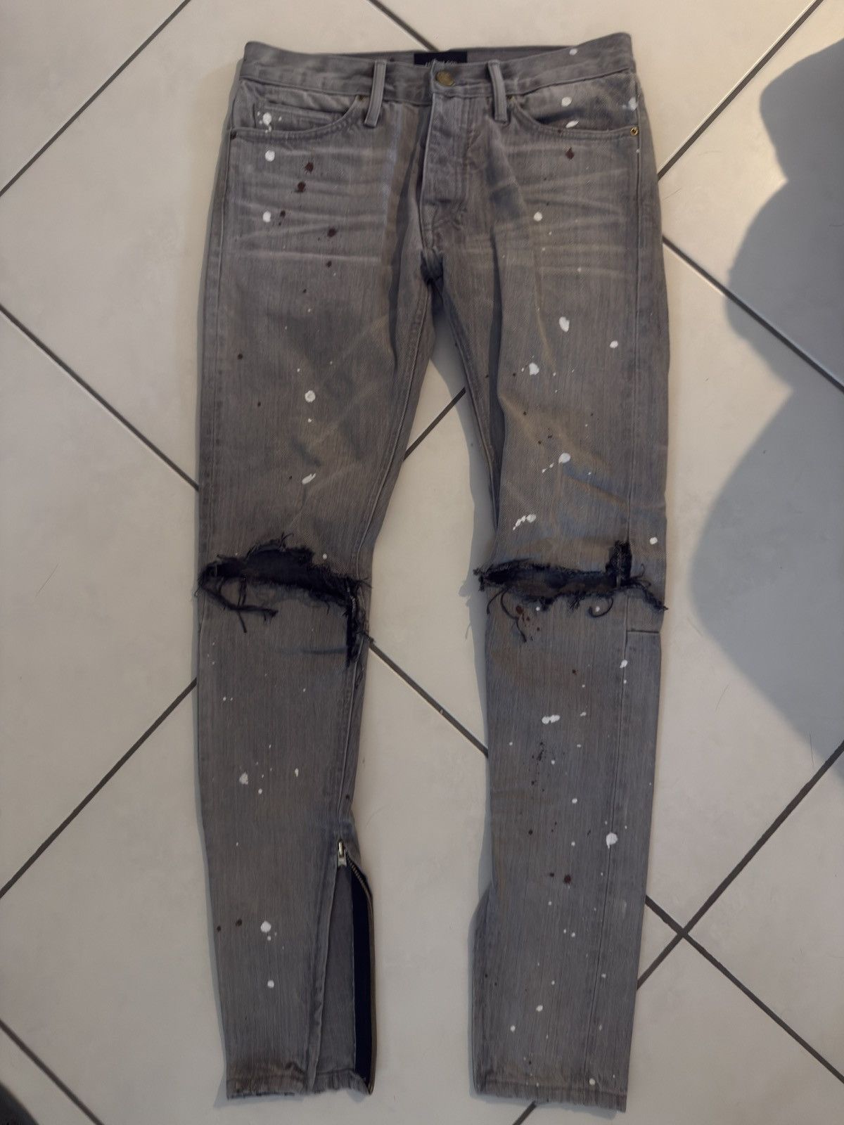 Fear of God Fear Of God Splatter Paint Denim Jeans | Grailed