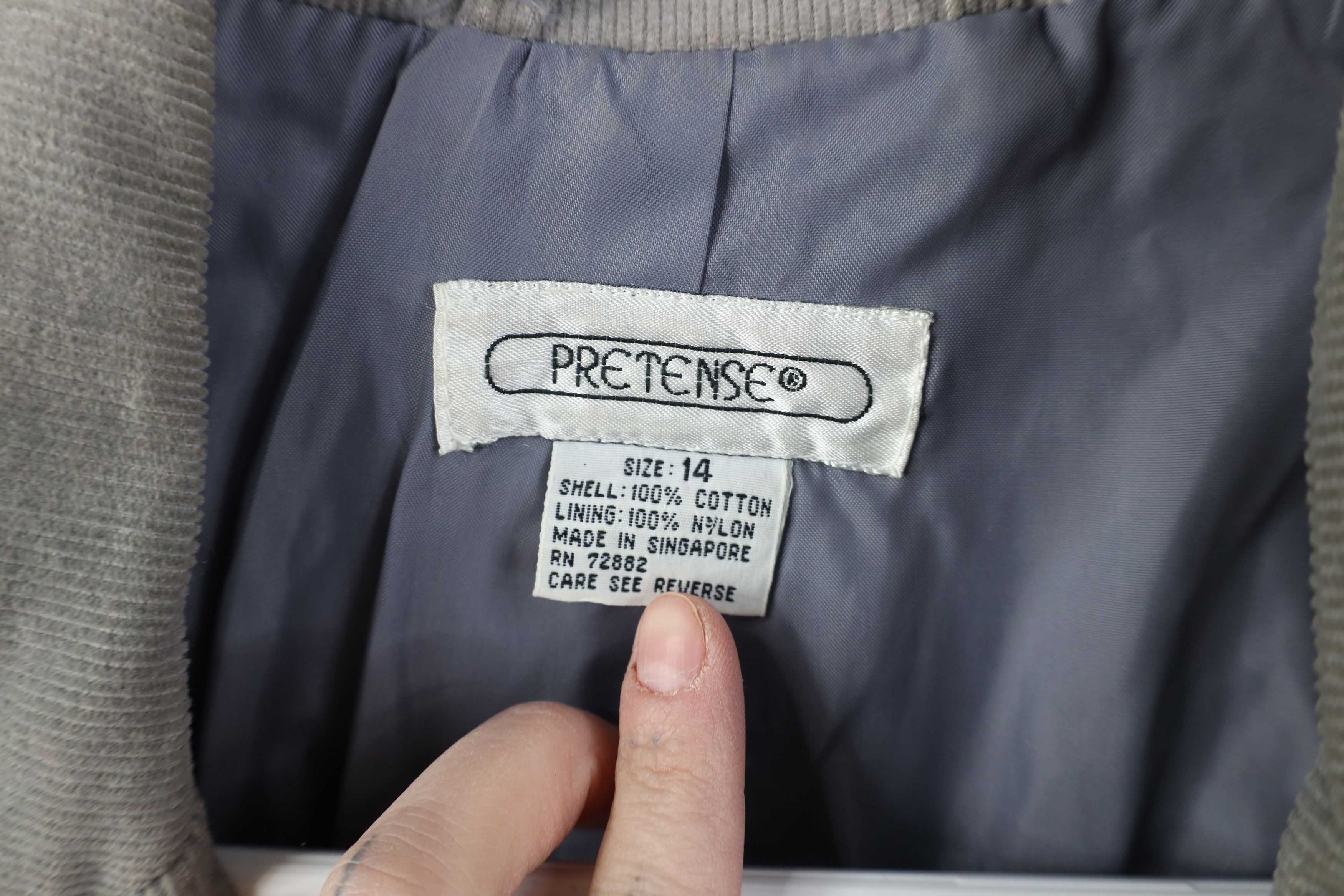 Vintage Vintage 90s Streetwear Corduroy Suit Coat Blazer Jacket Gray Size XL / US 12-14 / IT 48-50 - 9 Thumbnail