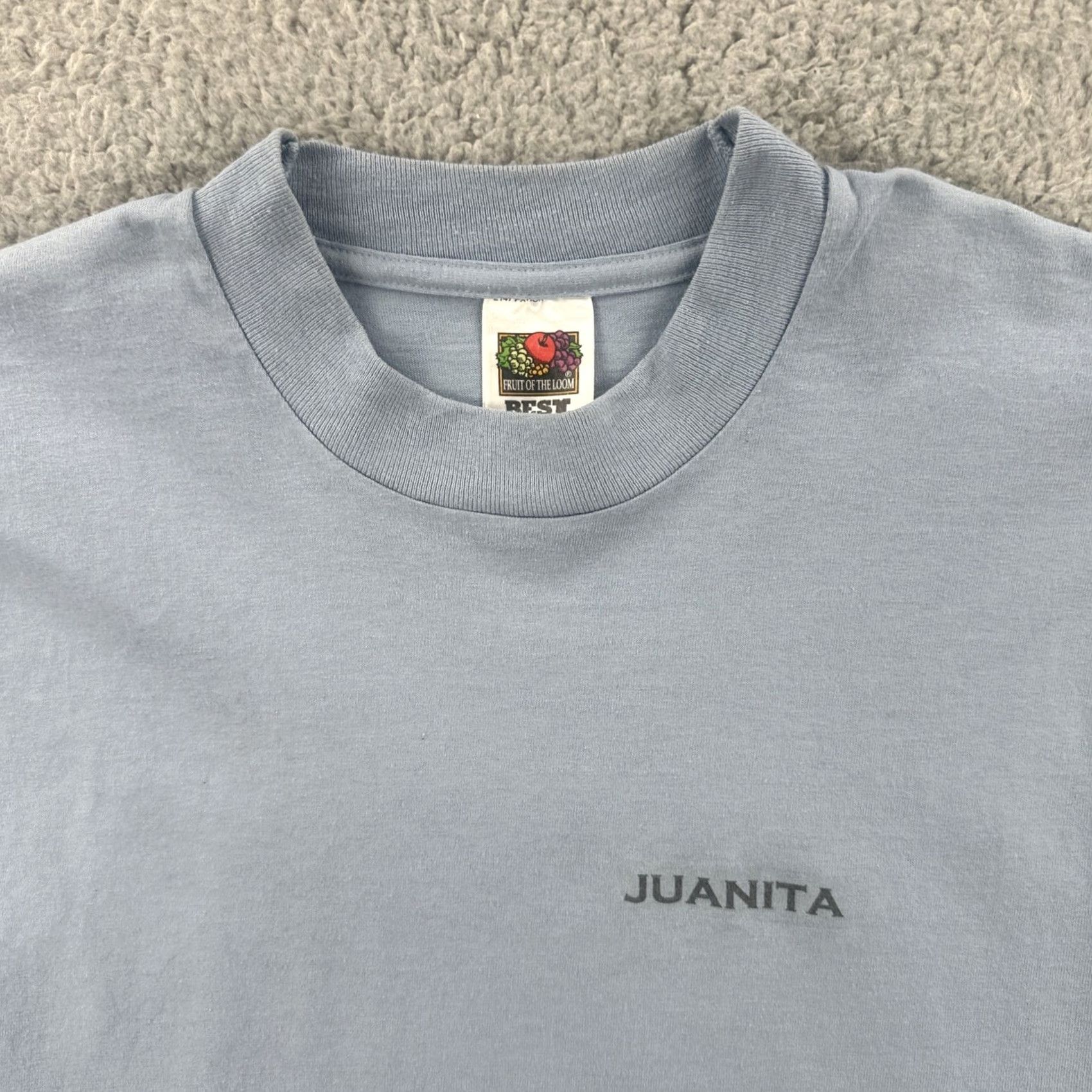 Fruit Of The Loom VINTAGE Fruit of the Loom Best M 90s Blue T Shirt Mens California USA 90s Crew Neck Short Sleeve Size US M / EU 48-50 / 2 - 6 Thumbnail