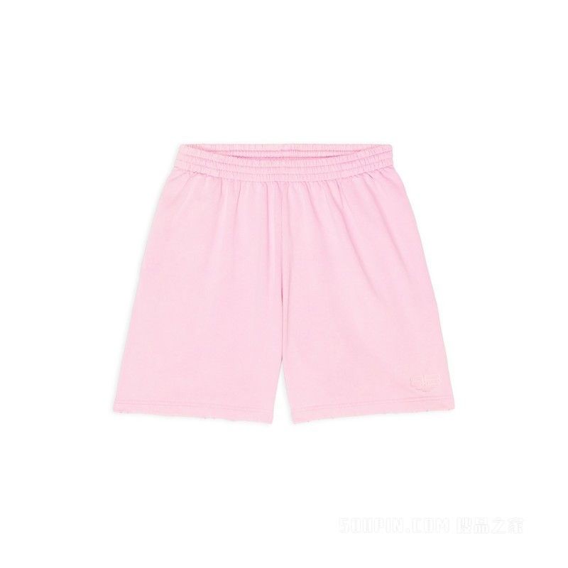 image of Balenciaga O1Mt1Gz0424 Bb Paris Icon Sweat Shorts In Light Pink, Women's (Size 34)