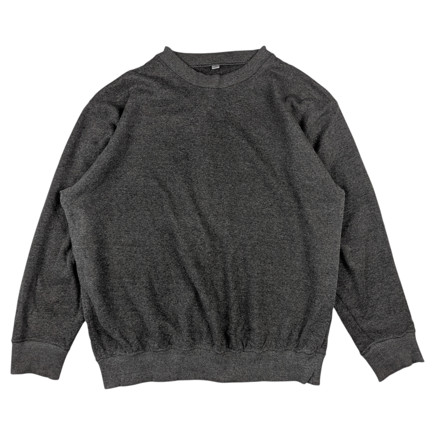 Japanese Brand Vintage 90's UNIQLO Dark Grey Plain Sweatshirts Jumper Size US M / EU 48-50 / 2 - 2 Thumbnail