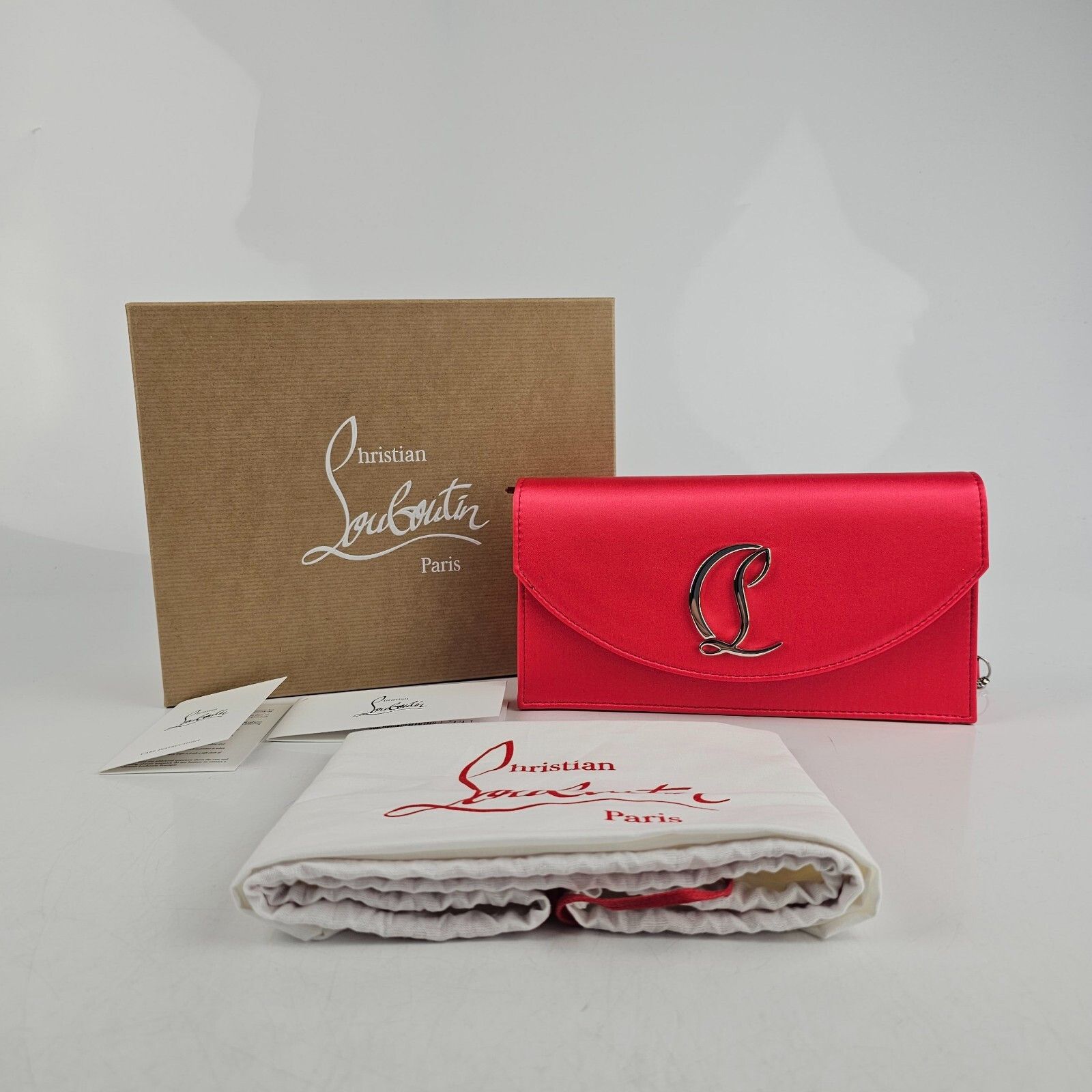Christian Louboutin CHRISTIAN LOUBOUTIN Loubi54 Venus Pink Satin Shoulder Bag Ne Size ONE SIZE - 2 Thumbnail