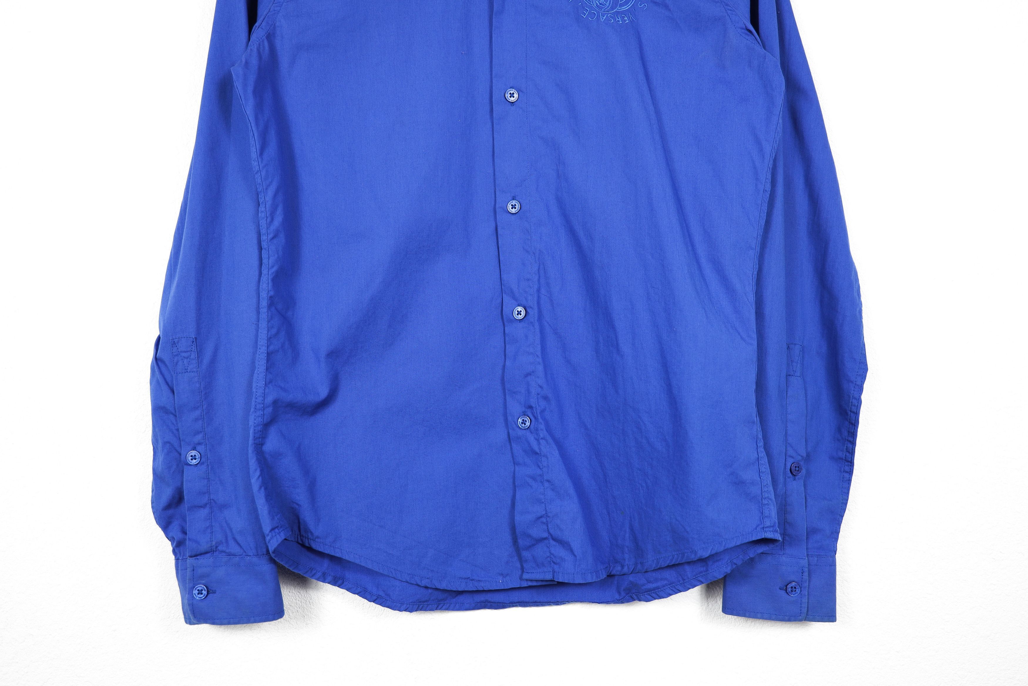 Versace Versace Classic VJ Tiger Logo Blue Button Long Sleeve Shirt Size US S / EU 44-46 / 1 - 3 Thumbnail