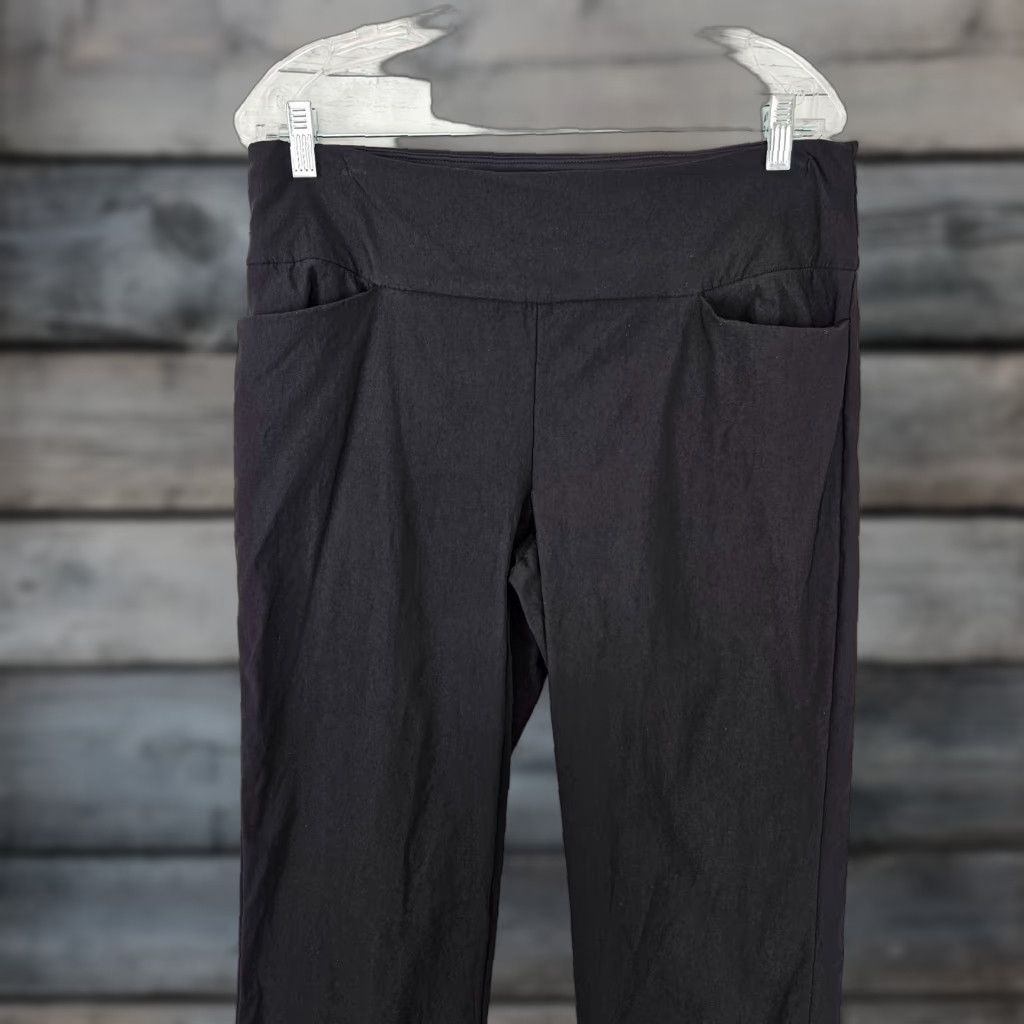 CO VINTAGE S.C.&Co Womens Cropped Pants Sz 12 Black Pull On Mid Rise Cropped Pants Womens 12 Black Pull On Size 34" / US 12 / IT 48 - 1 Thumbnail