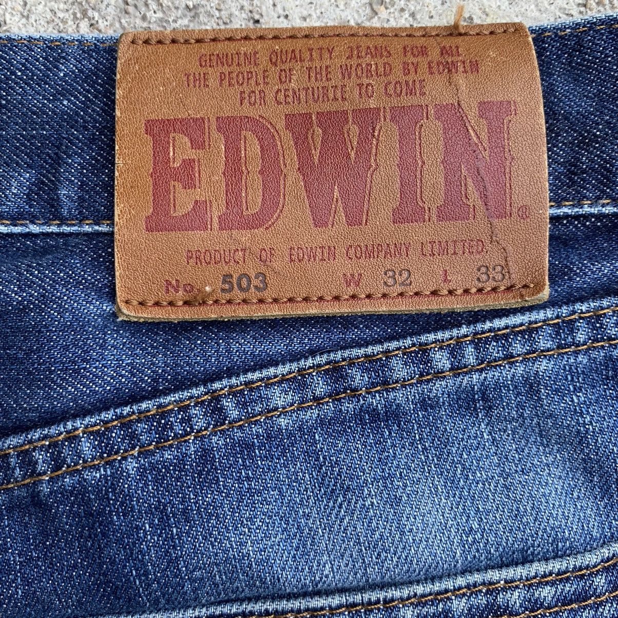 Japanese Brand Vintage Japan Edwin Blue Indigo Distressed Denim Jeans W31 Size US 31 - 12 Thumbnail